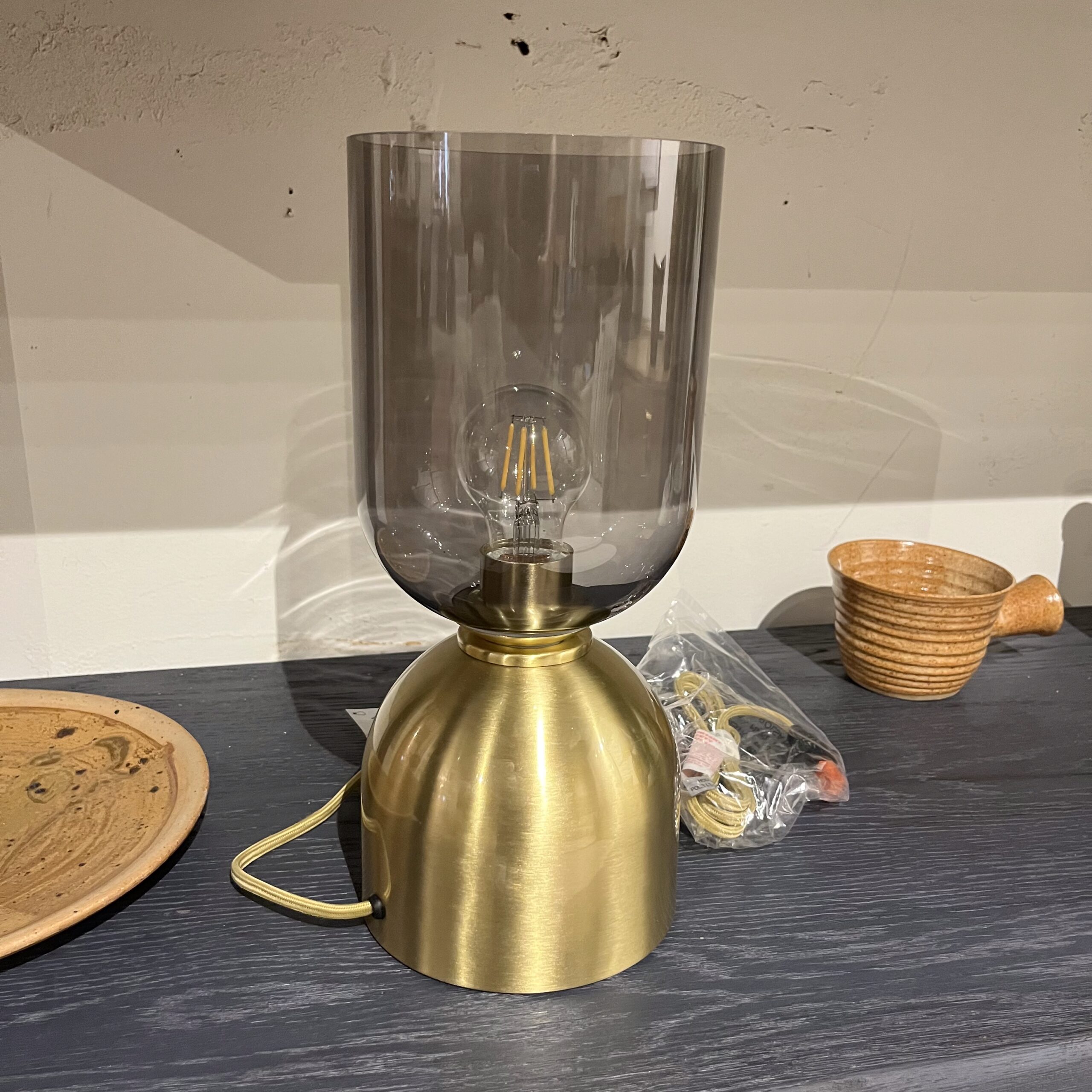 Small Brass Table Lamp - Coast Consignment
