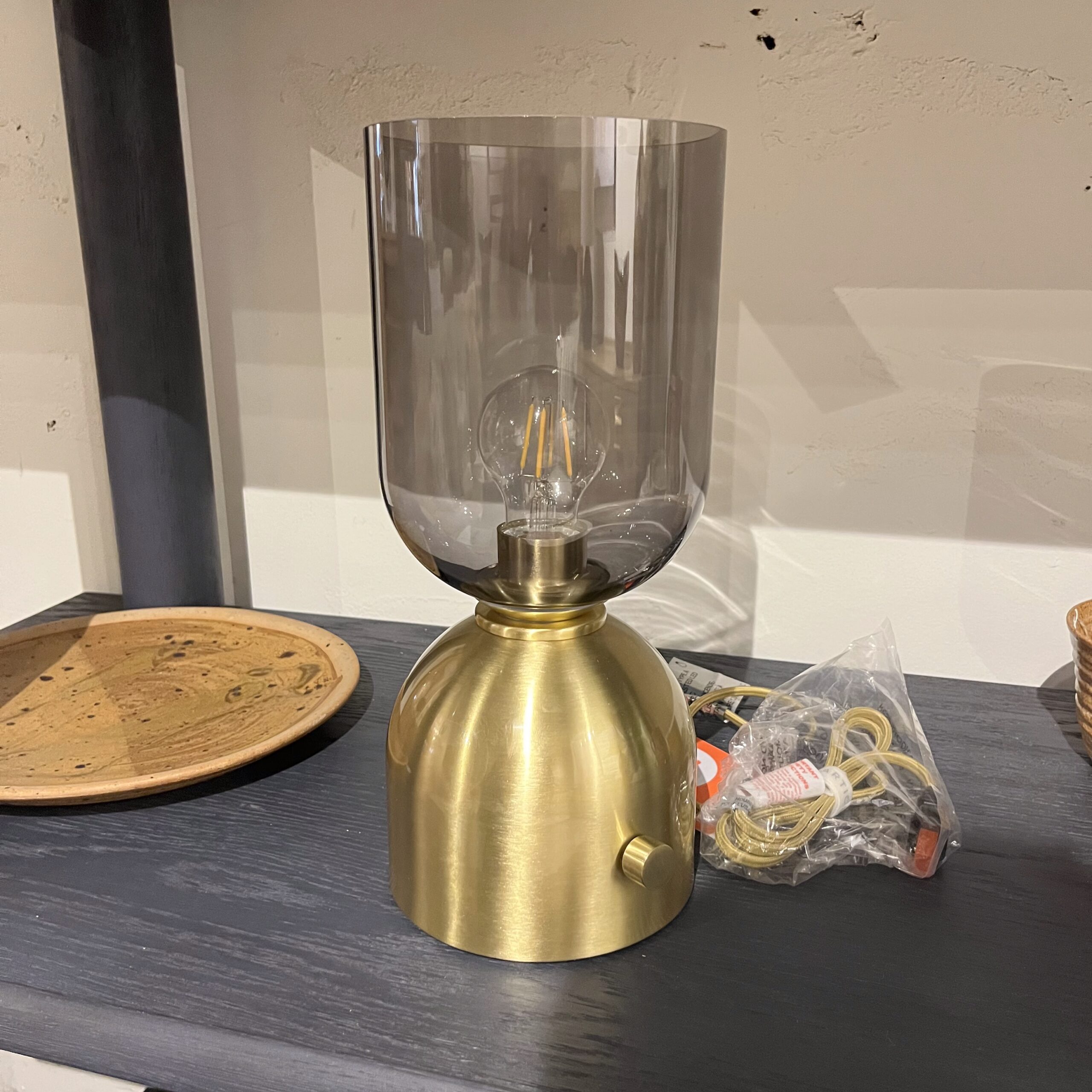 Small Brass Table Lamp - Coast Consignment