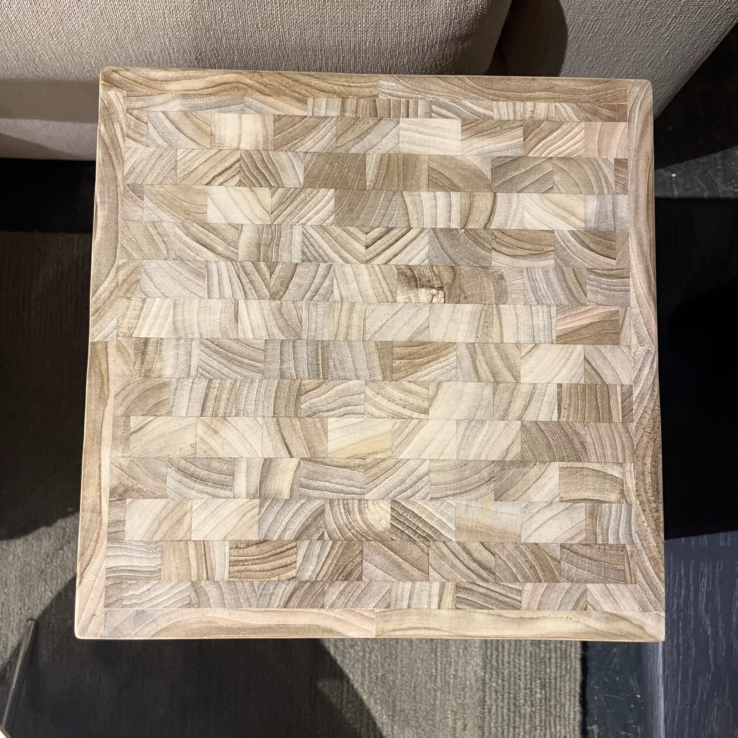 Natural Teak Stool - Coast Consignment