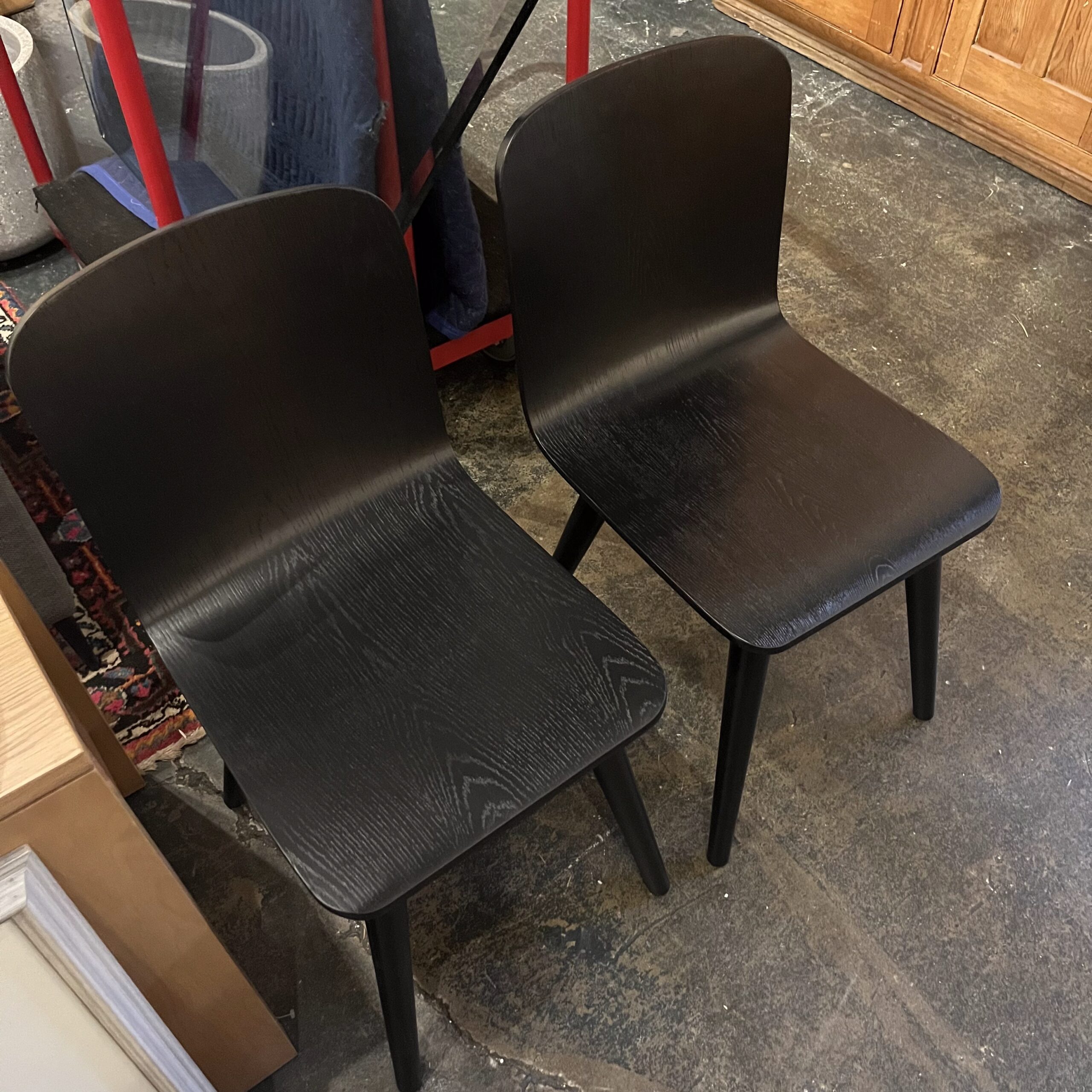 Pair of Black Dining Chairs - Coast Consignment