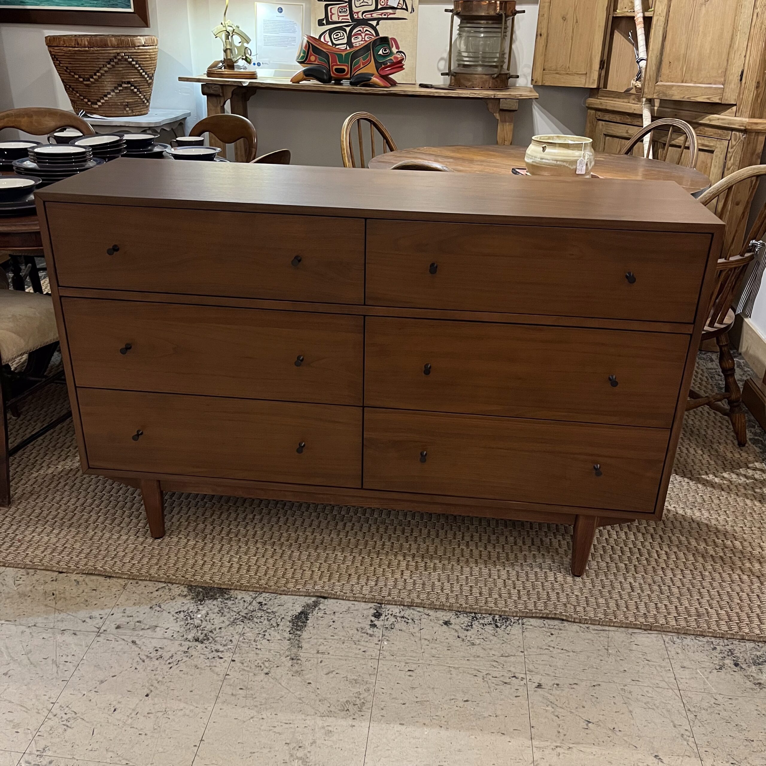 Walnut 6-Drawer Double Dresser - Coast Consignment