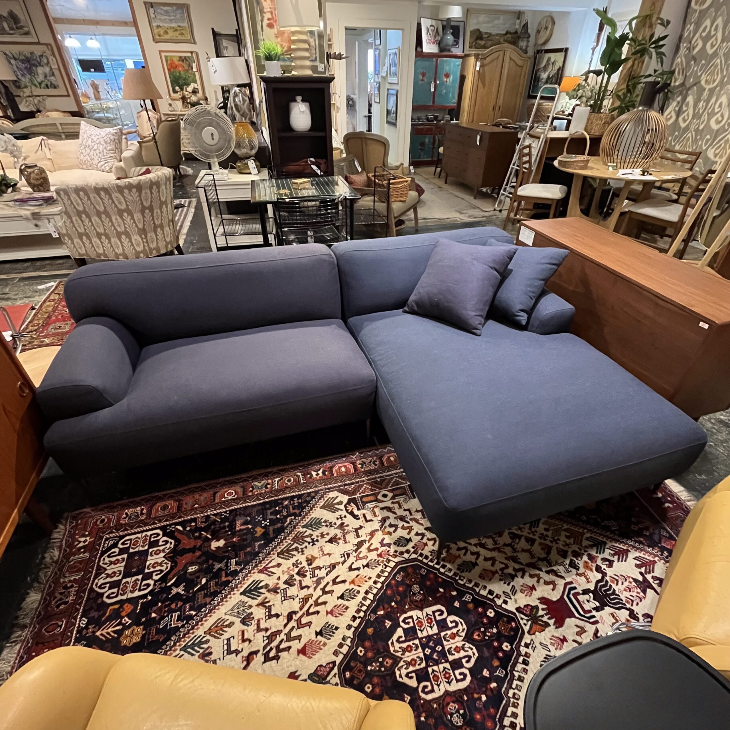 Aurora Blue Sectional - Coast Consignment