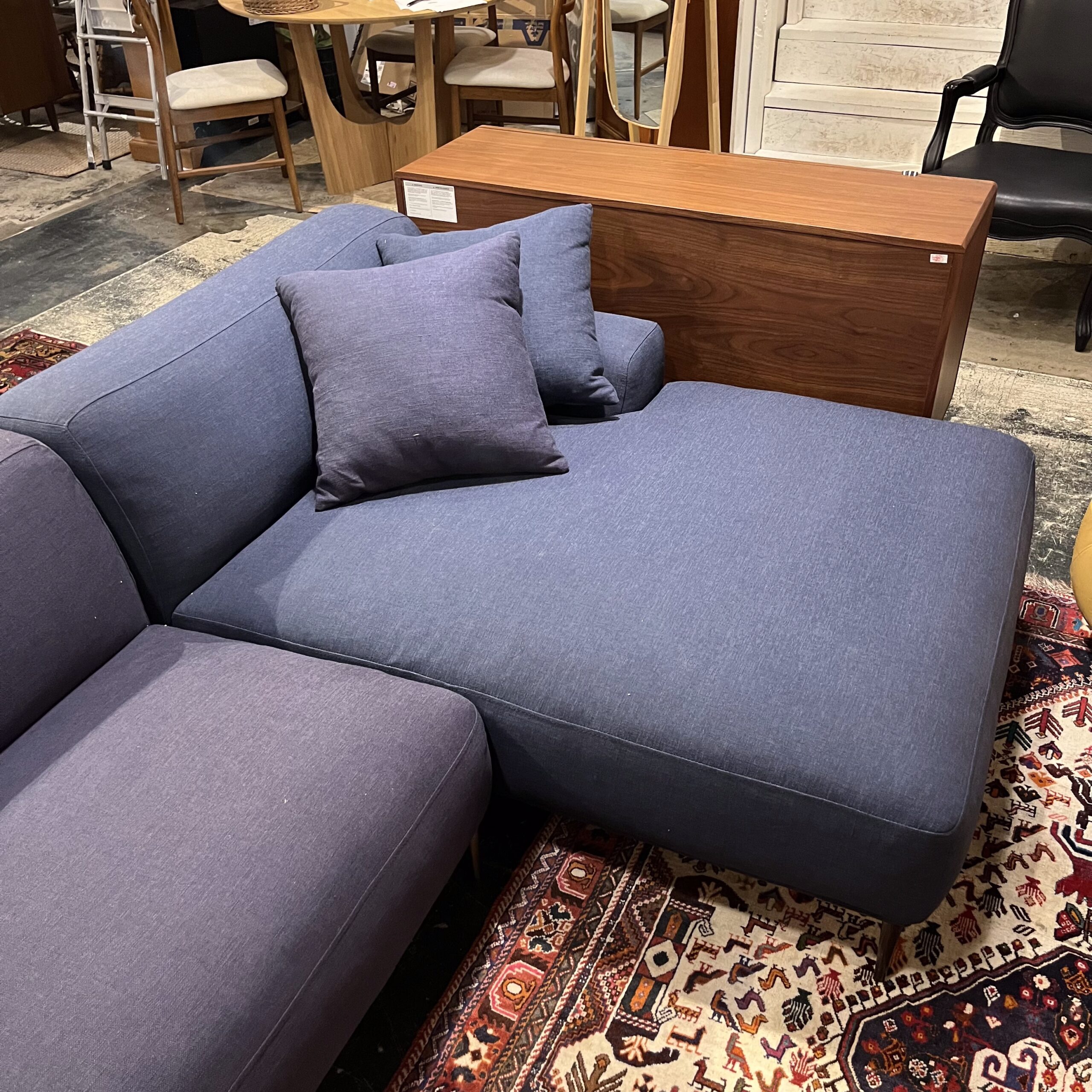 Aurora Blue Sectional - Coast Consignment