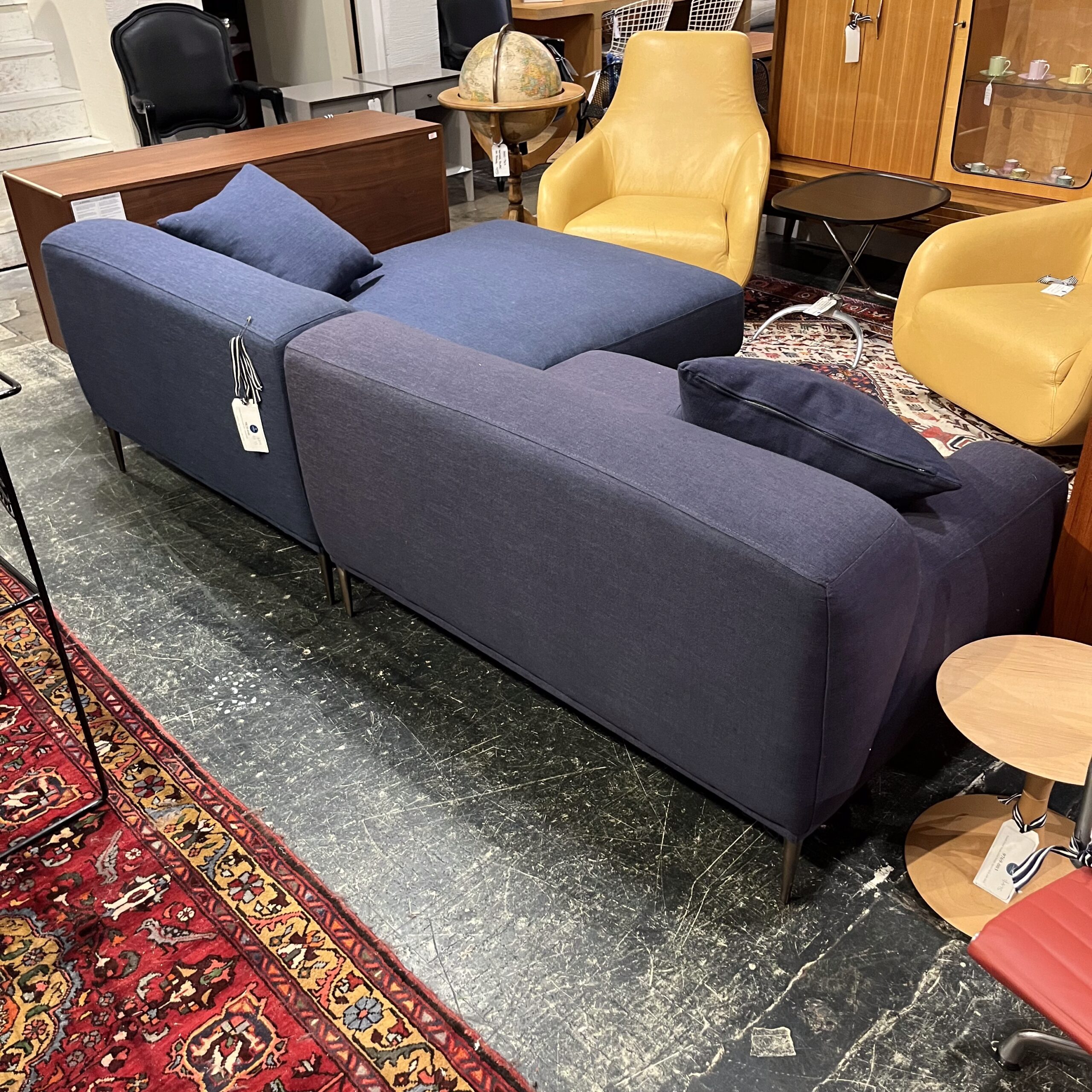 Aurora Blue Sectional - Coast Consignment