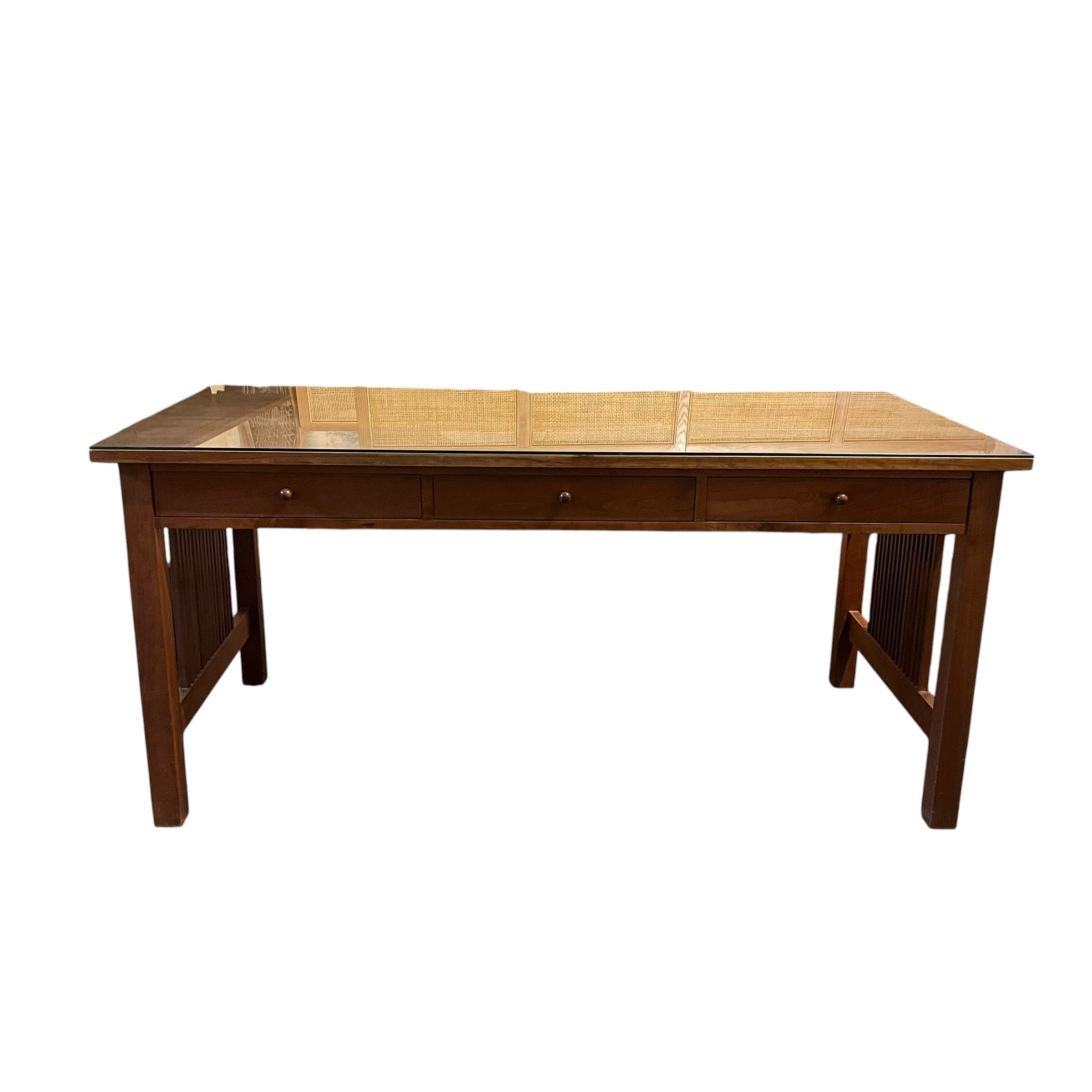 Stickley Spindle 'Computer Work Table' in Cherry - Coast Consignment - image 1