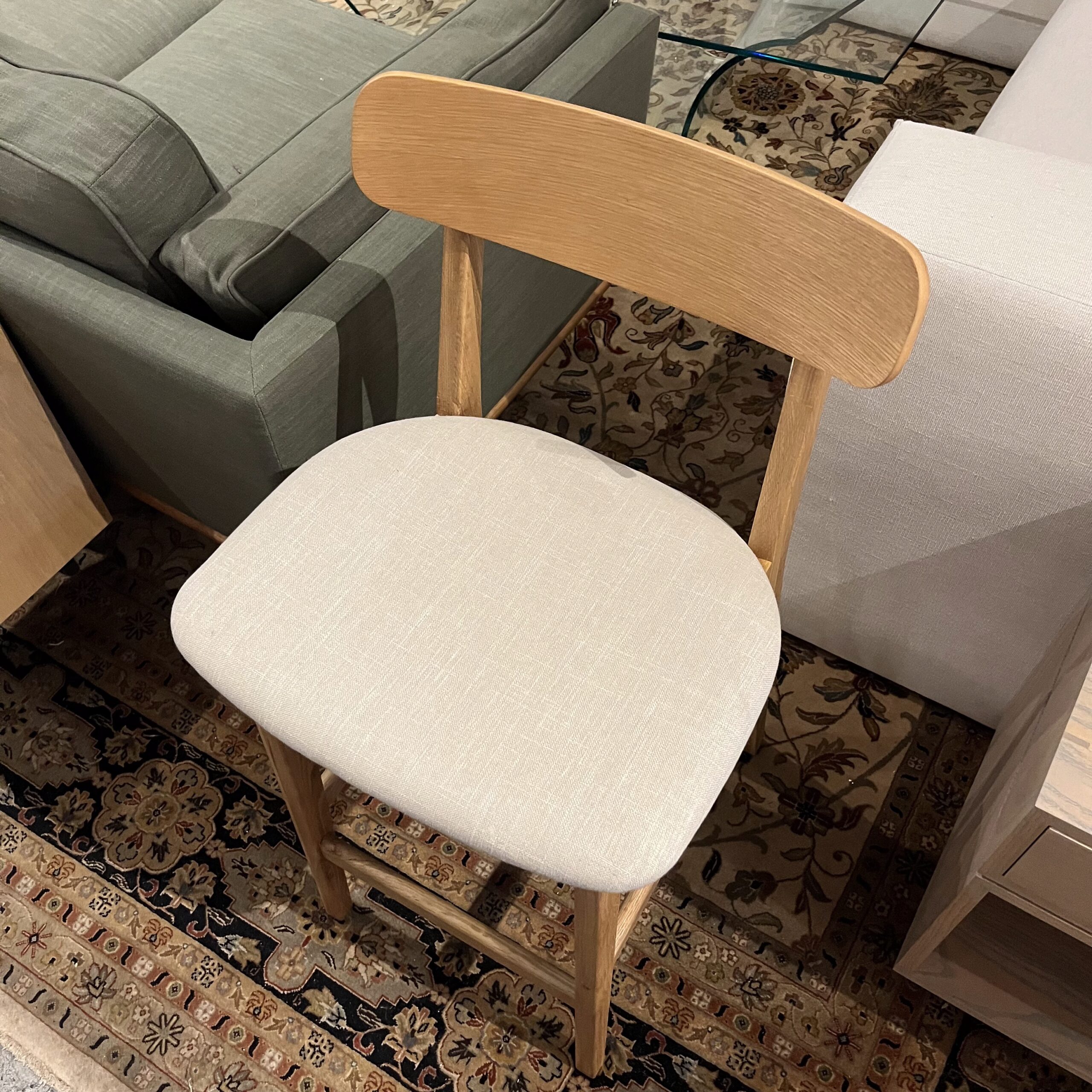 Welsh Taupe Oak Counter Stool - Coast Consignment