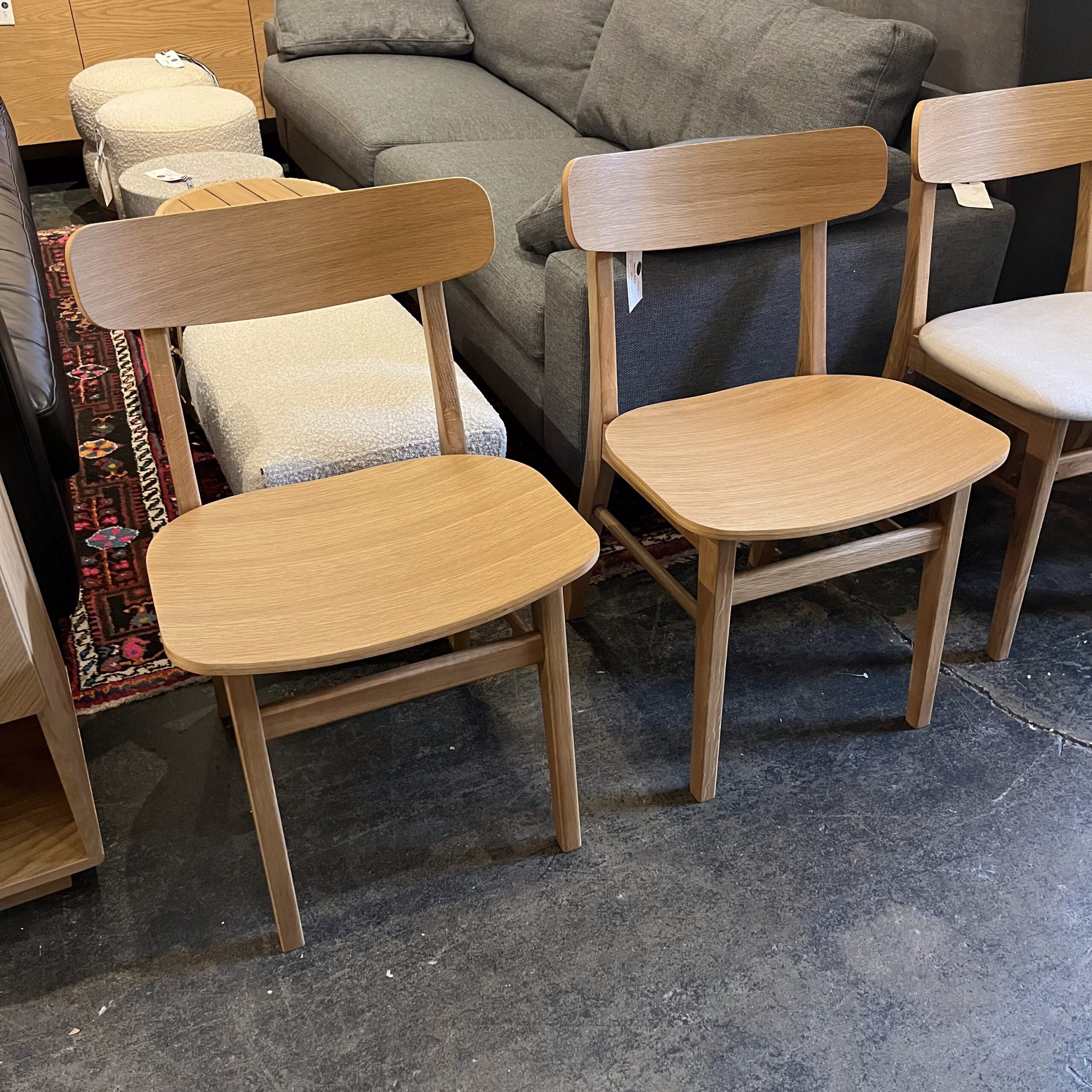 Pair of Oak Dining Chairs - Coast Consignment