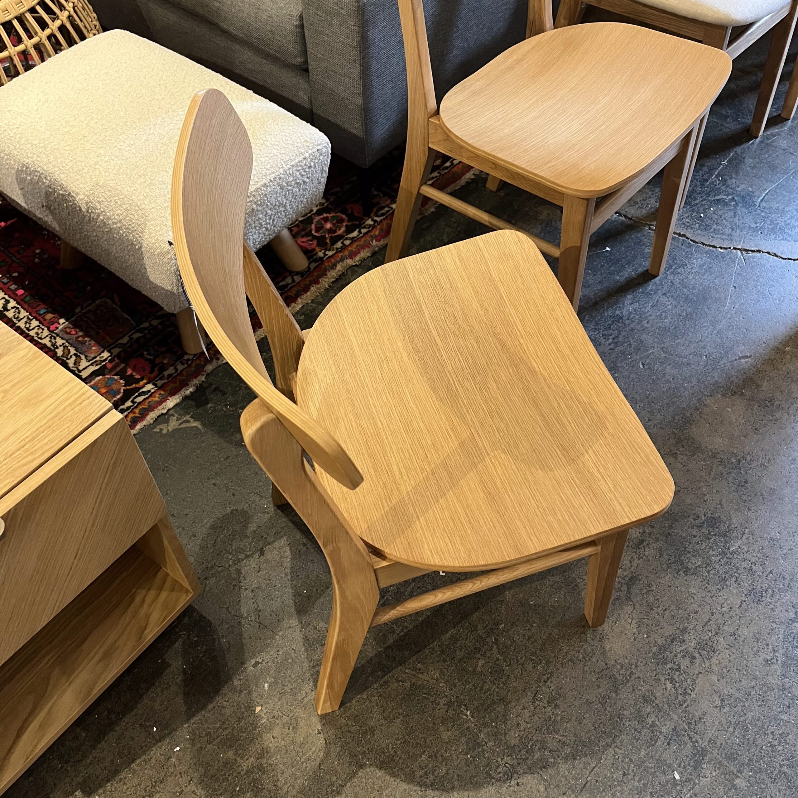 Pair of Oak Dining Chairs - Coast Consignment