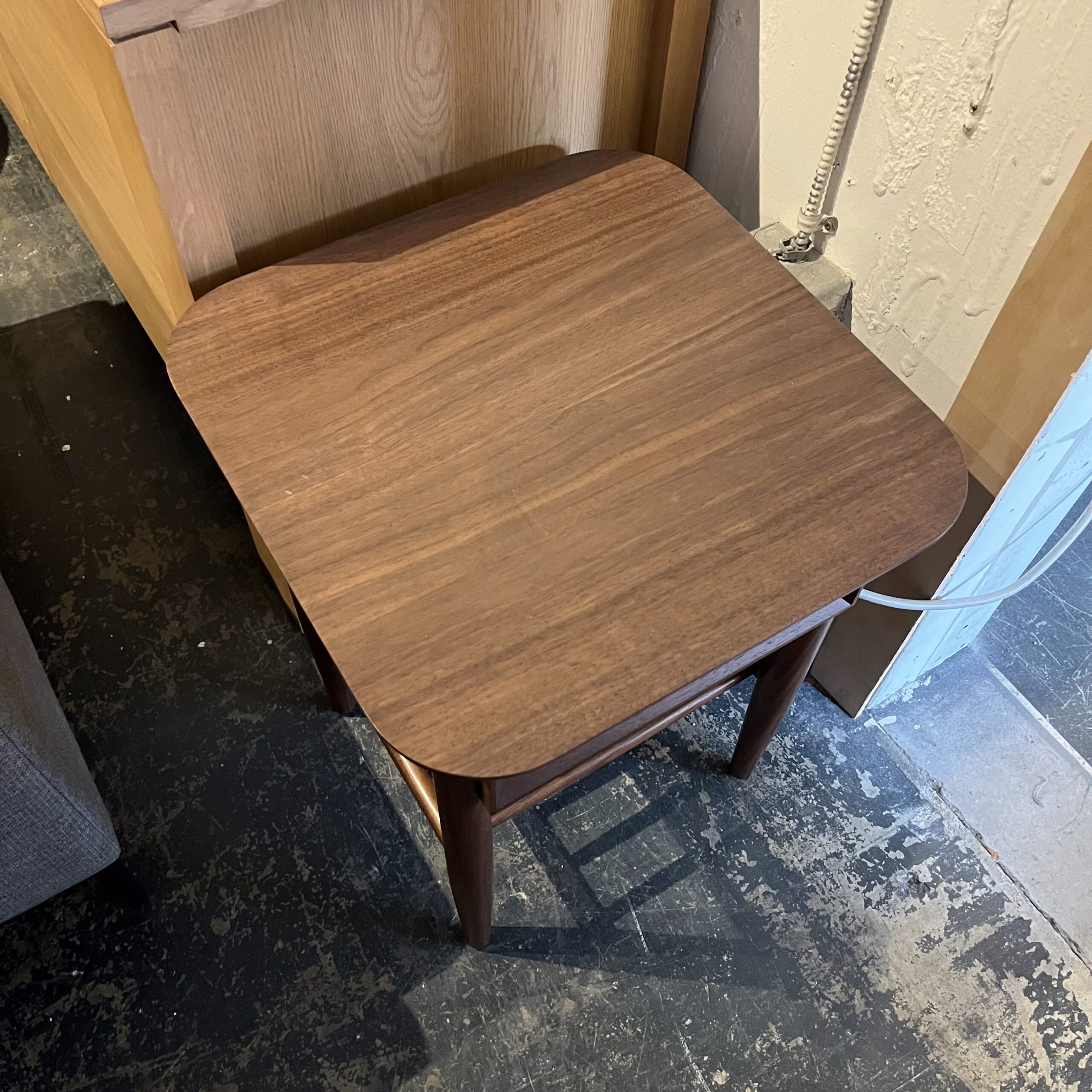 Walnut Storage Side Table - Coast Consignment