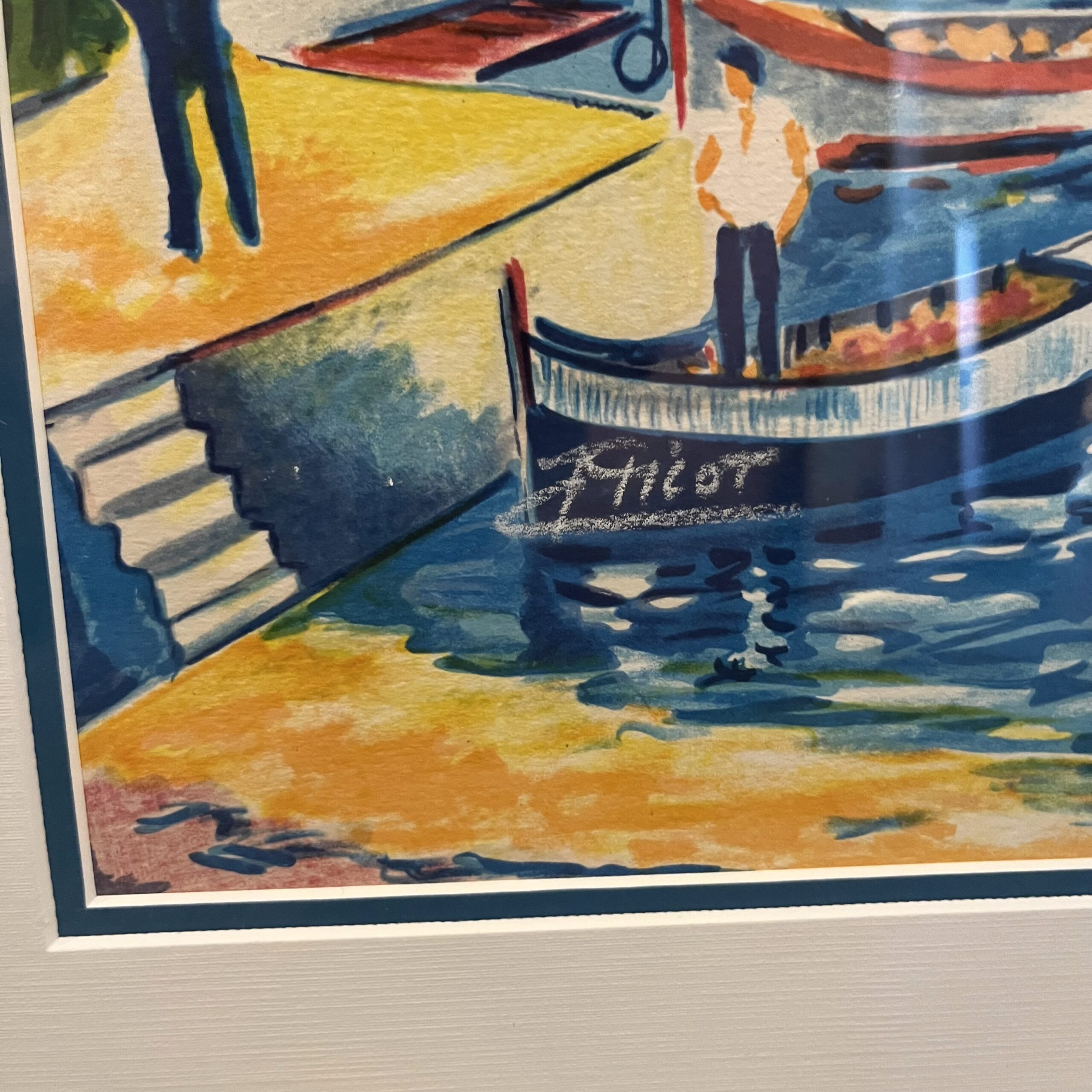 Jean-Claude Picot (1933-2020) "Reflets sur le Port" Serigraph Print - Coast Consignment