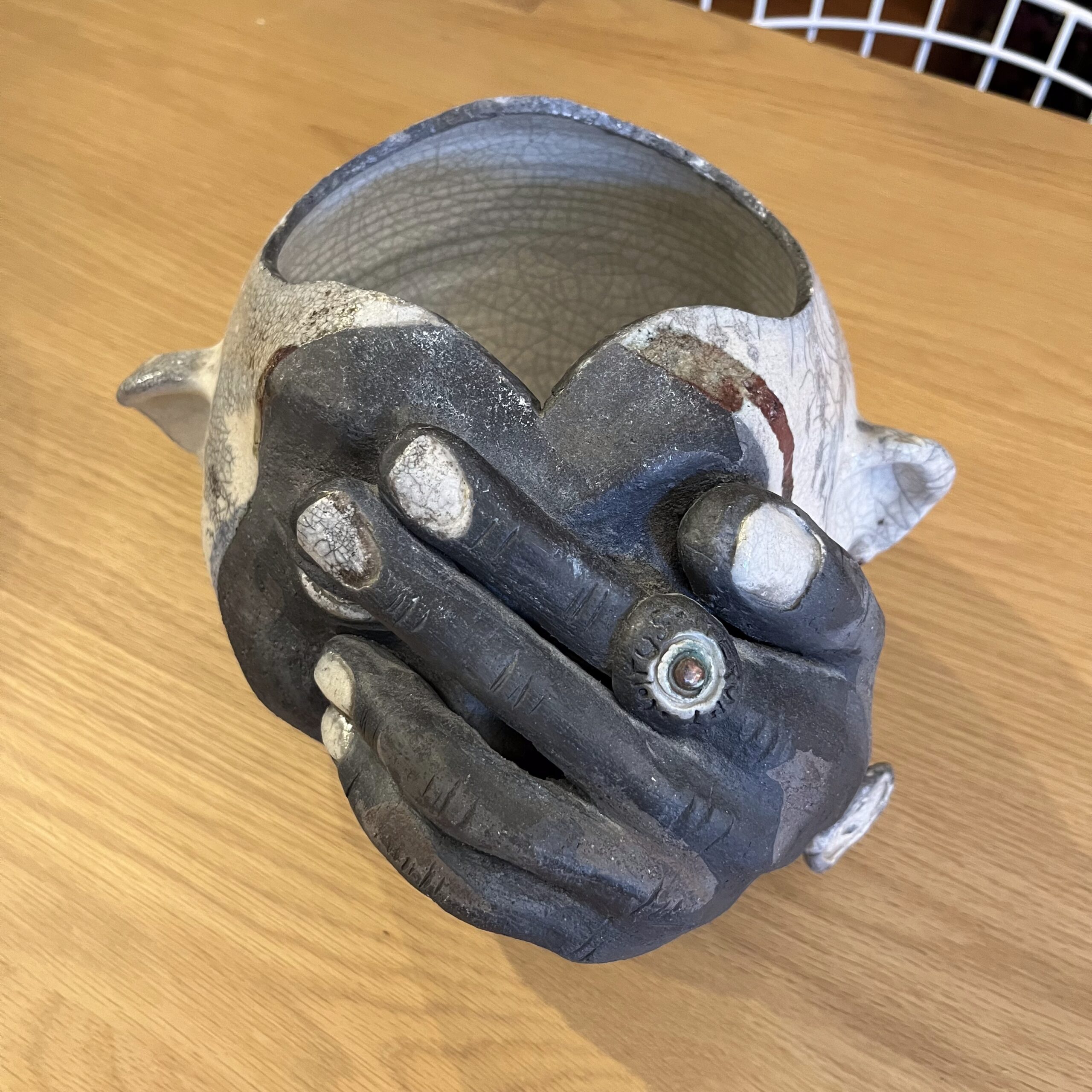 "See No Evil" Pottery By Richard Tanaka - Coast Consignment