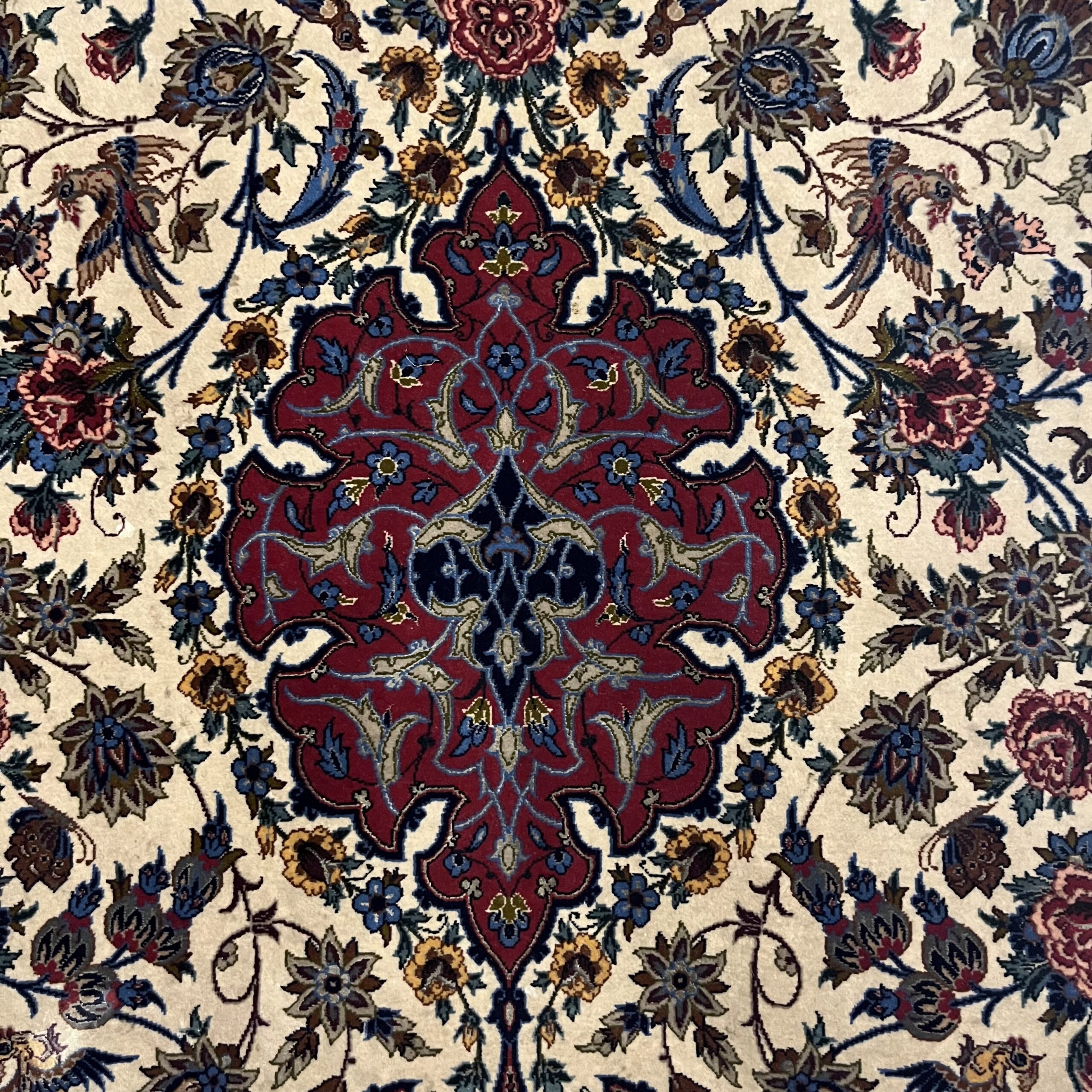 Persian Rug with Birds &amp; Flowers - 4'x6' - Coast Consignment
