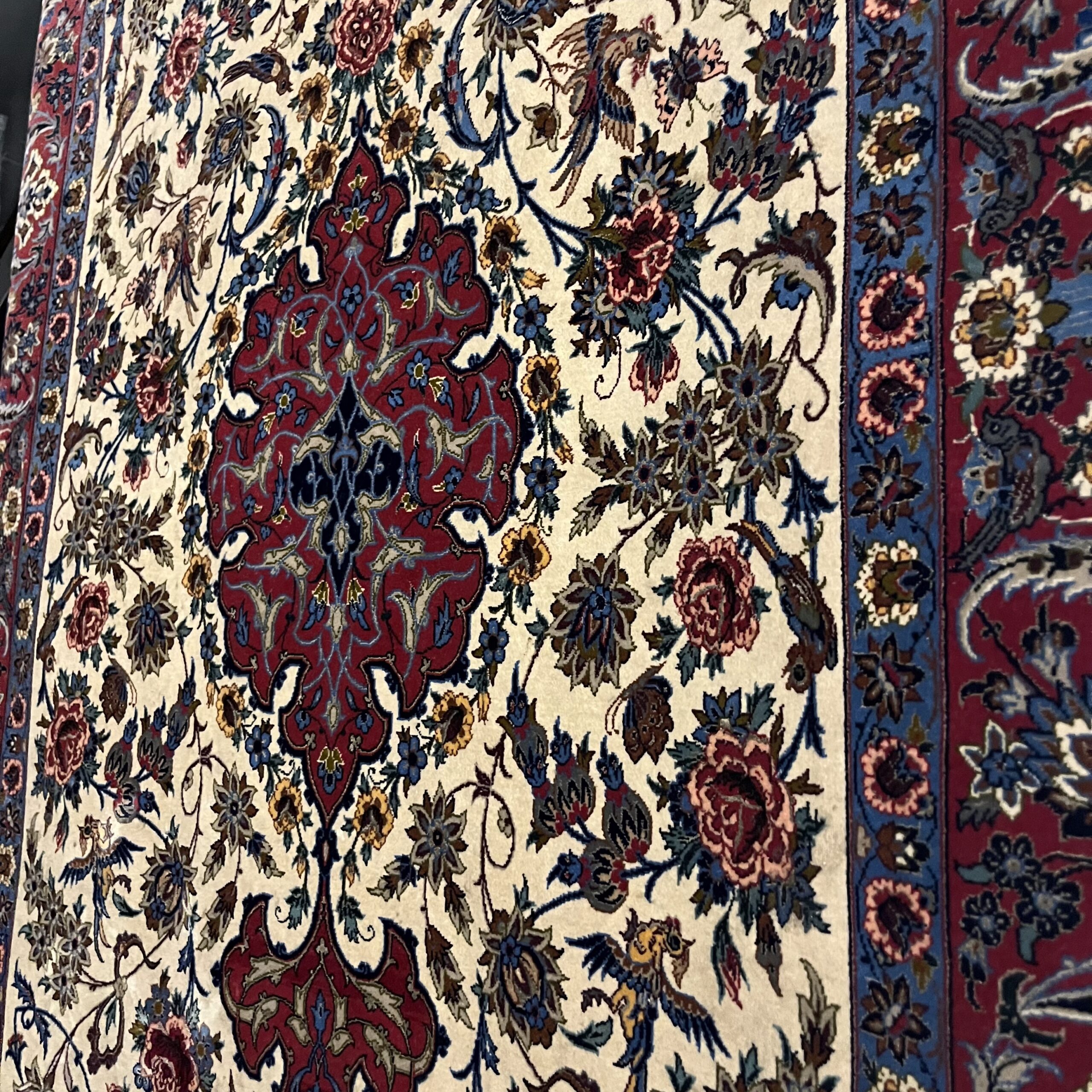 Persian Rug with Birds &amp; Flowers - 4'x6' - Coast Consignment