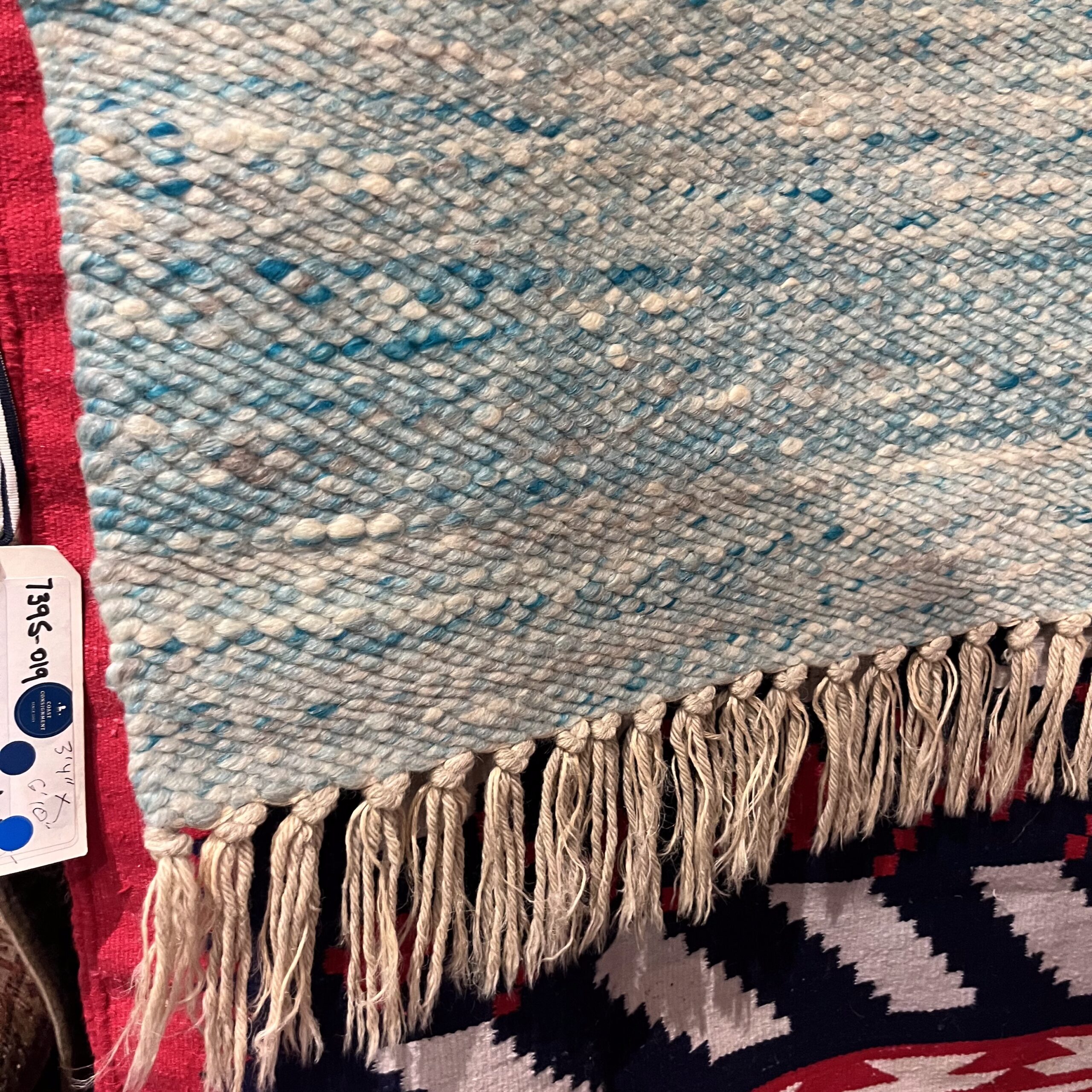 Turquoise Tibetan Rug - 3'x5'1 - Coast Consignment