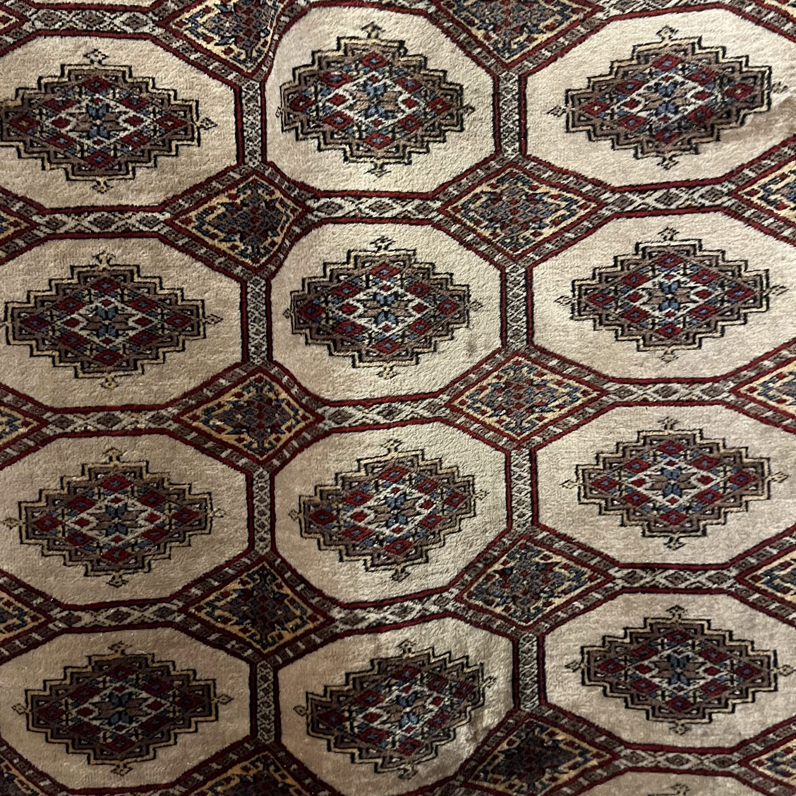 Red &amp; Beige Wool Bokhara Rug - 4'11x7'7 - Coast Consignment - image 1