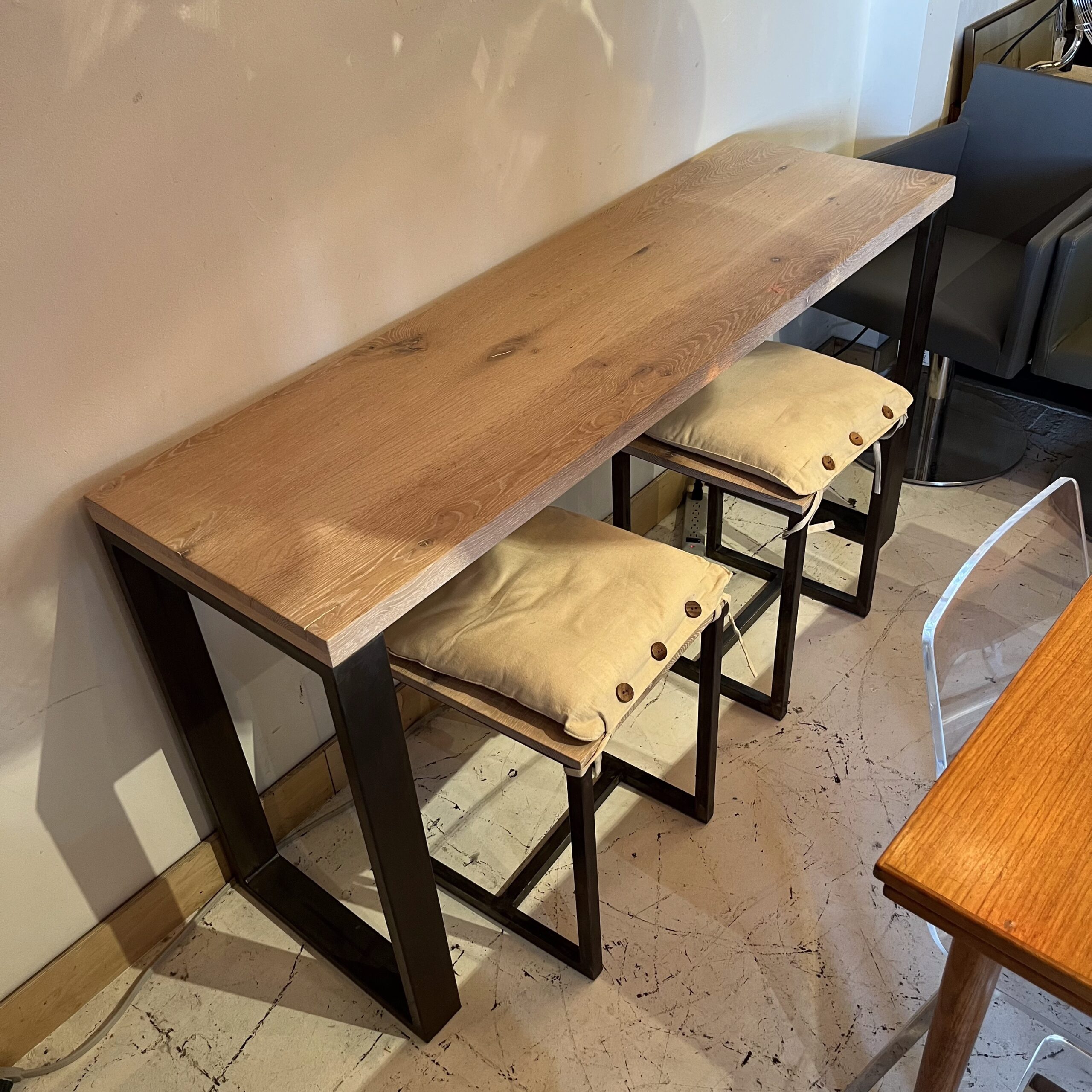 Union Wood Co. Console Table &amp; Matching Stools - Coast Consignment