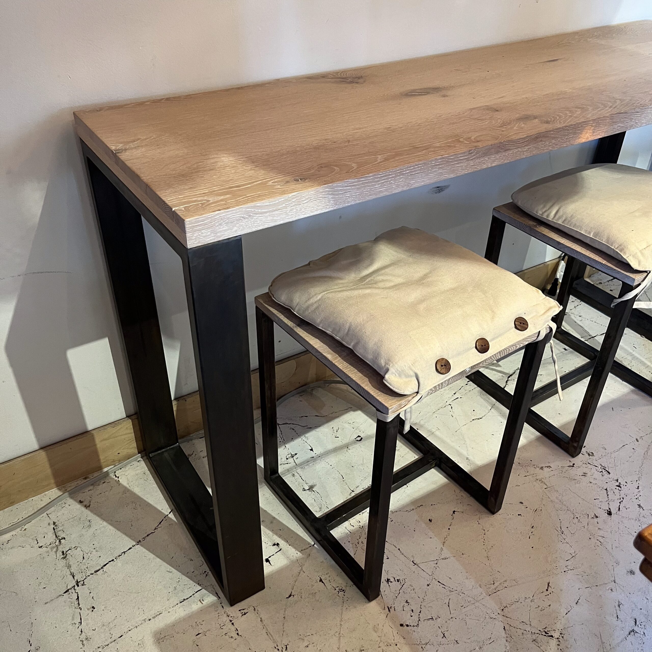 Union Wood Co. Console Table &amp; Matching Stools - Coast Consignment