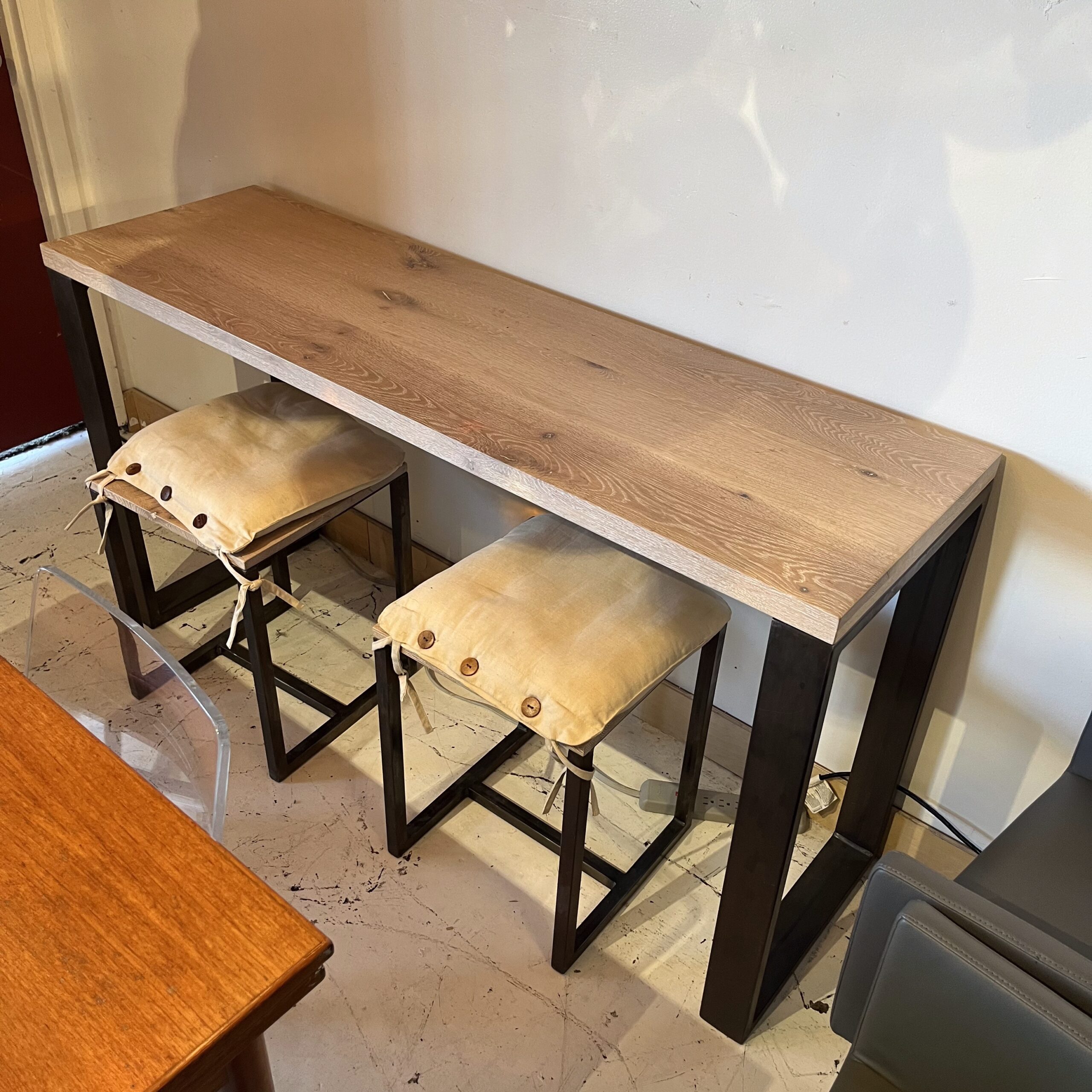 Union Wood Co. Console Table &amp; Matching Stools - Coast Consignment