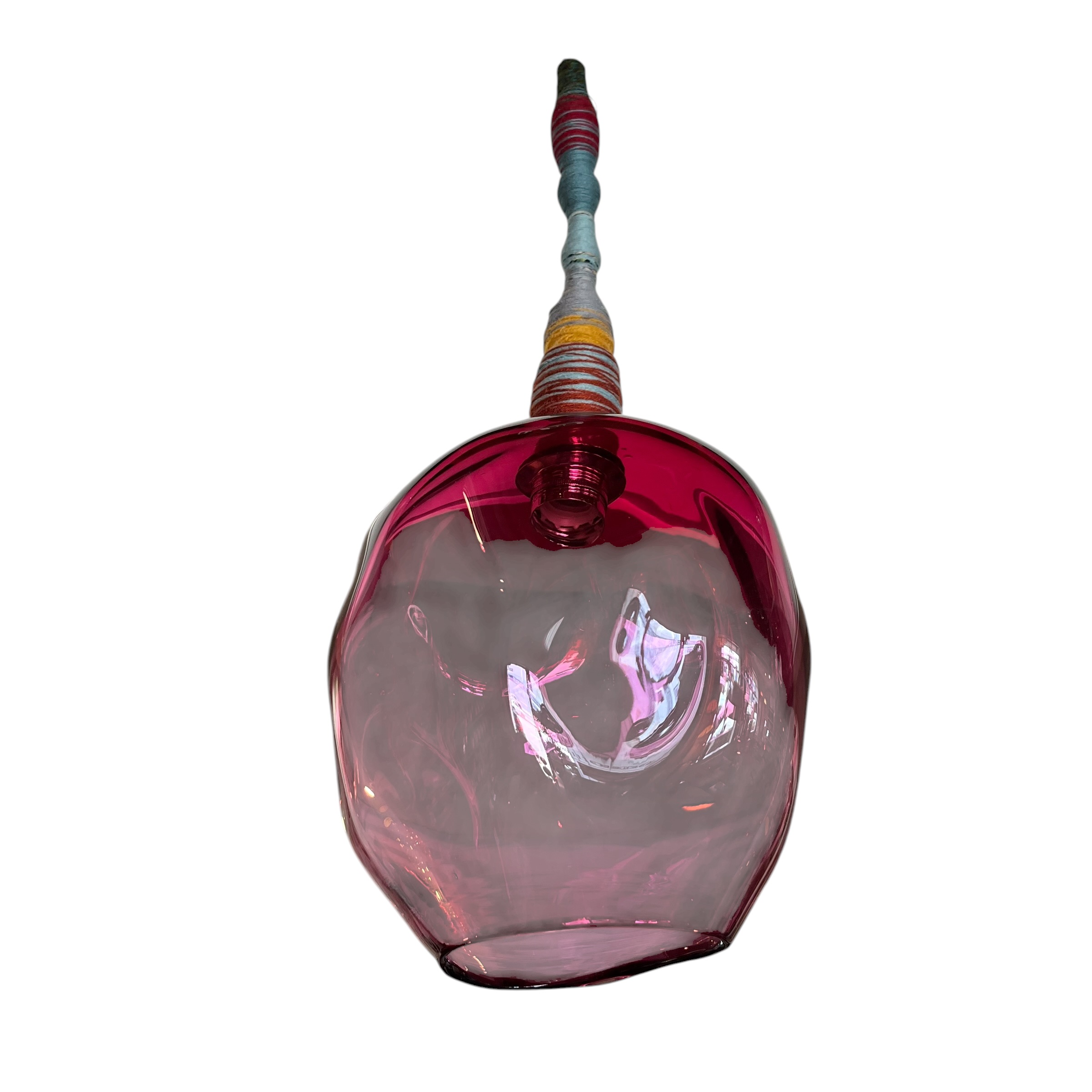 Utopia &amp; Utility Cranberry Glass Pendant Light - Coast Consignment - image 1