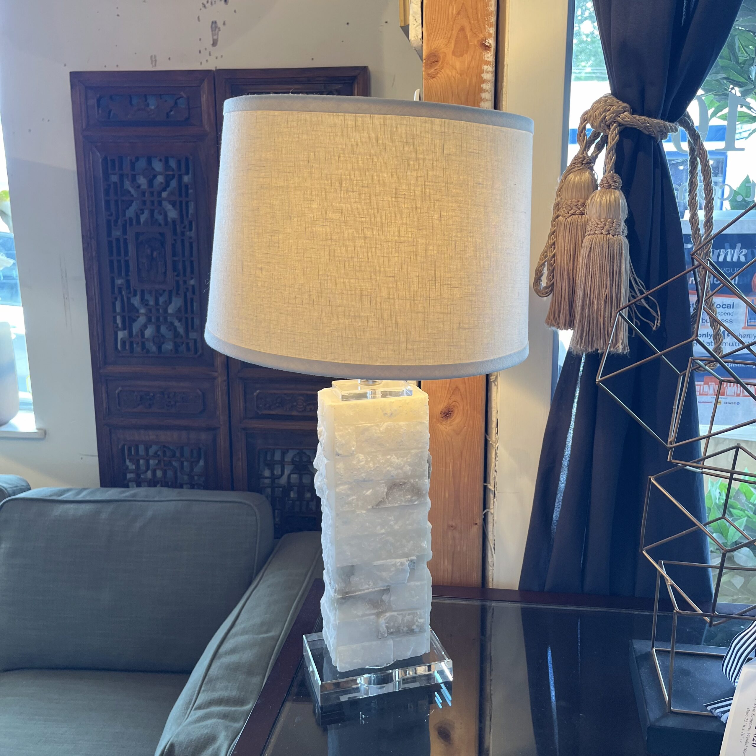 RH Stone Table Lamp - Coast Consignment