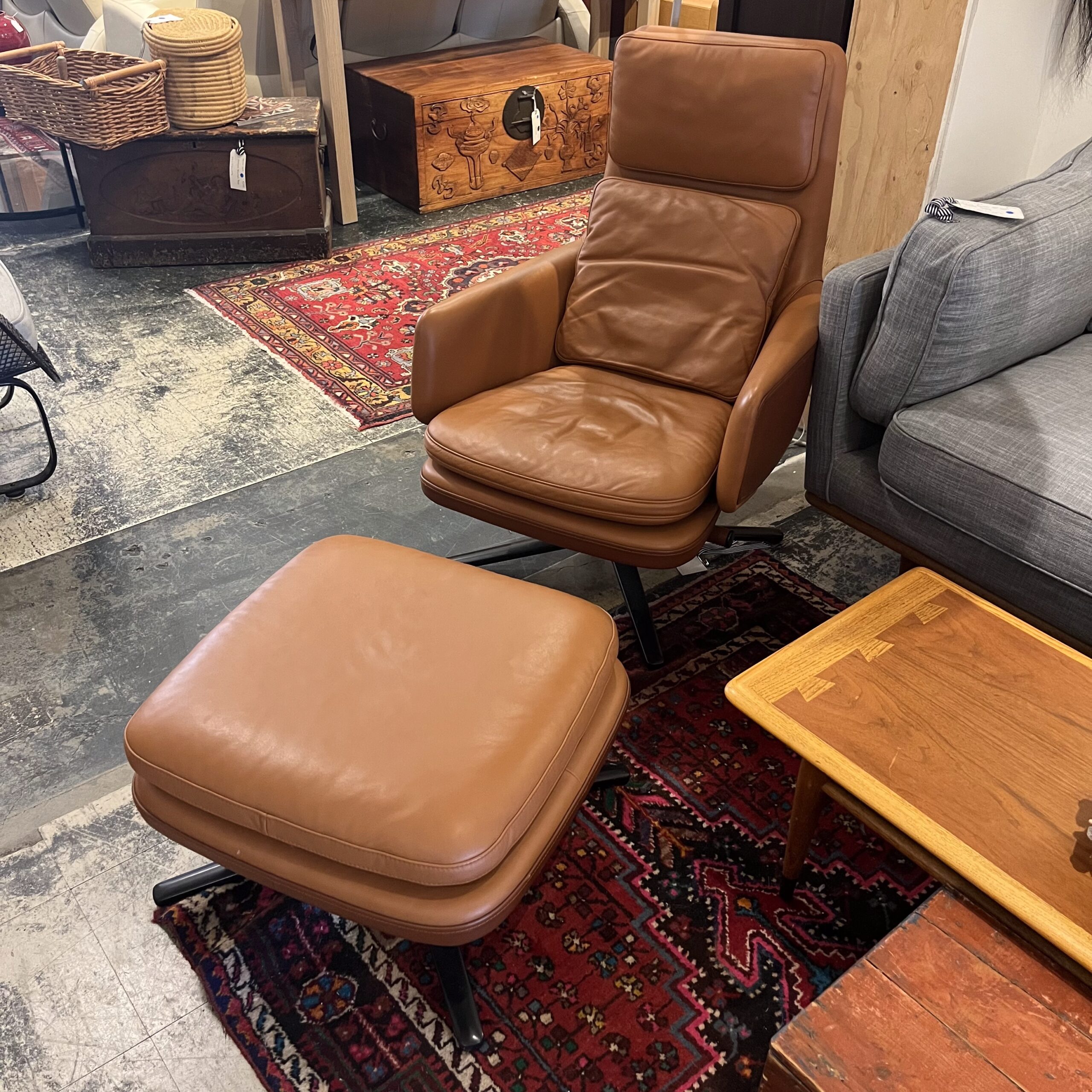 Vitra 'Grand Relax' Armchair &amp; Ottoman - Coast Consignment