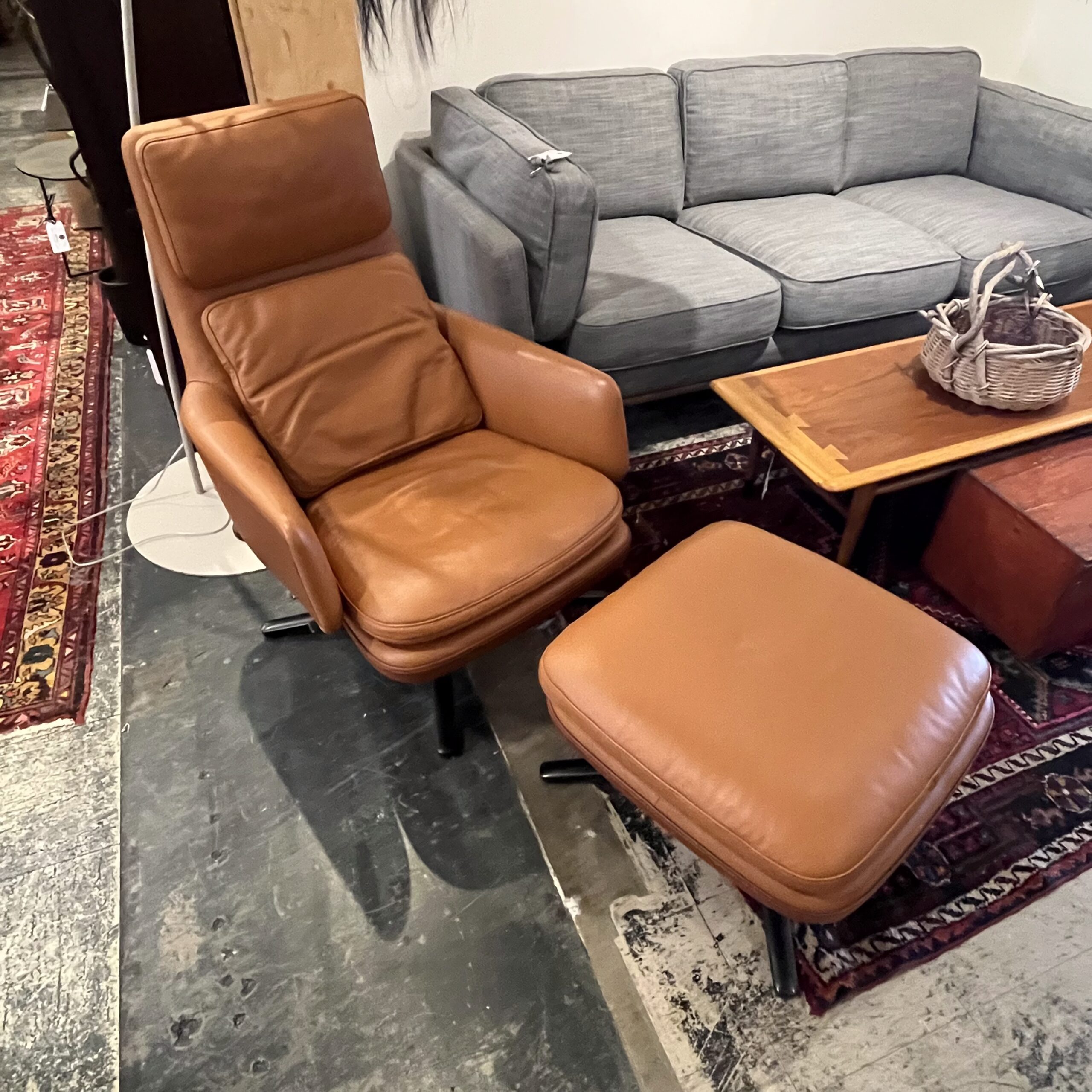Vitra 'Grand Relax' Armchair &amp; Ottoman - Coast Consignment