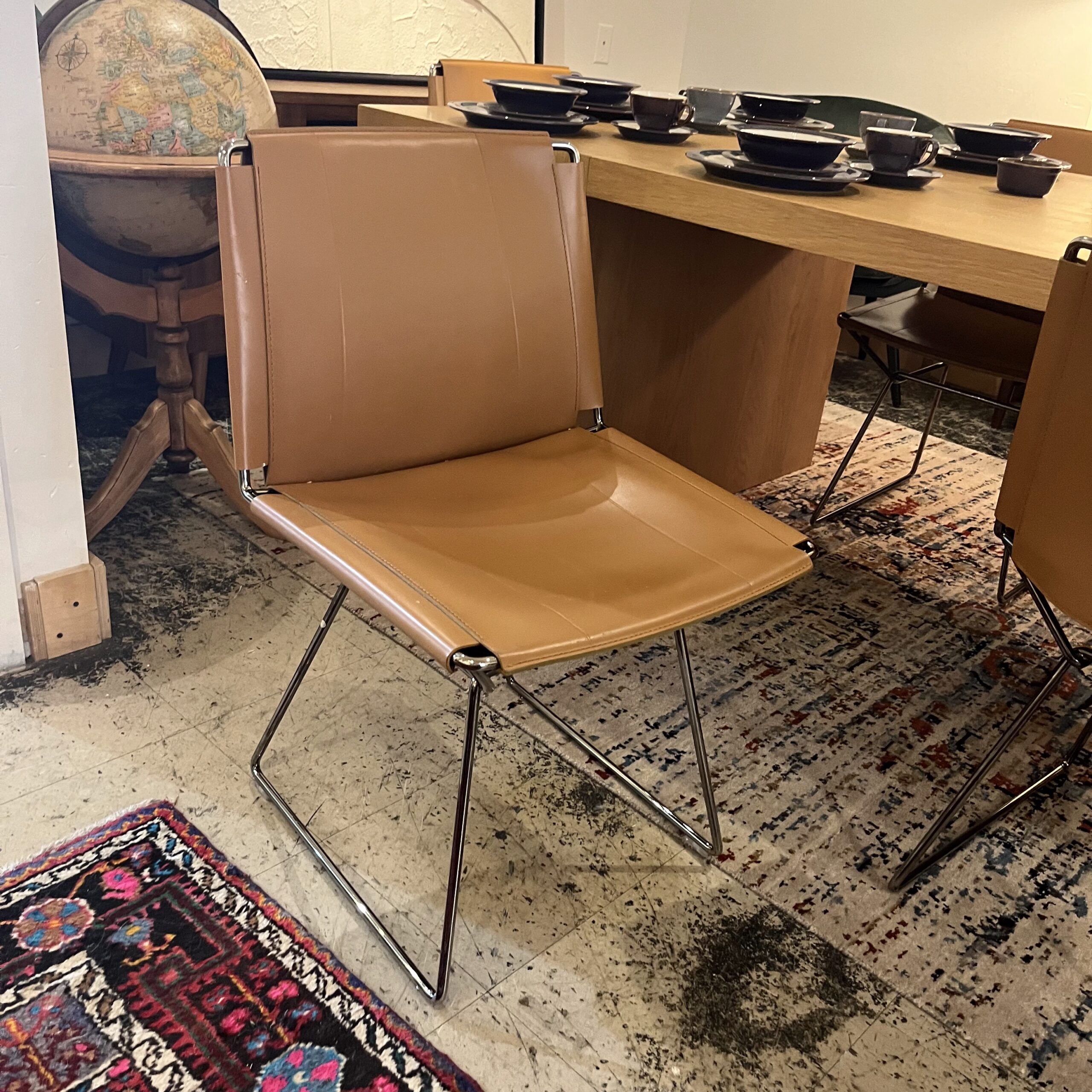 Set of 6 MDF Italia 'Neil' Leather Dining Chairs