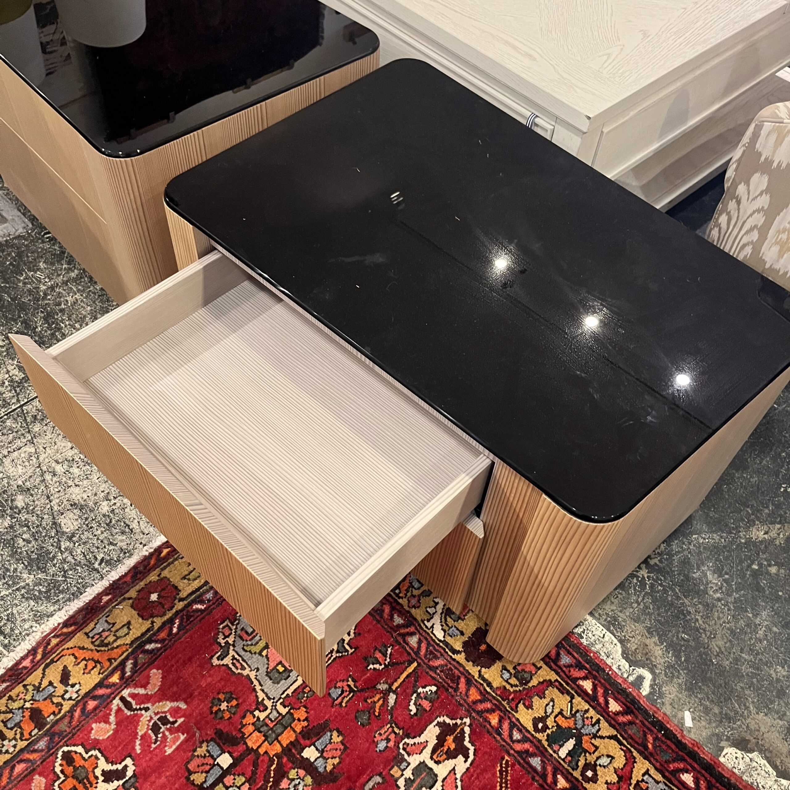 Pair of Minotti 'Lou' Nightstands - Coast Consignment