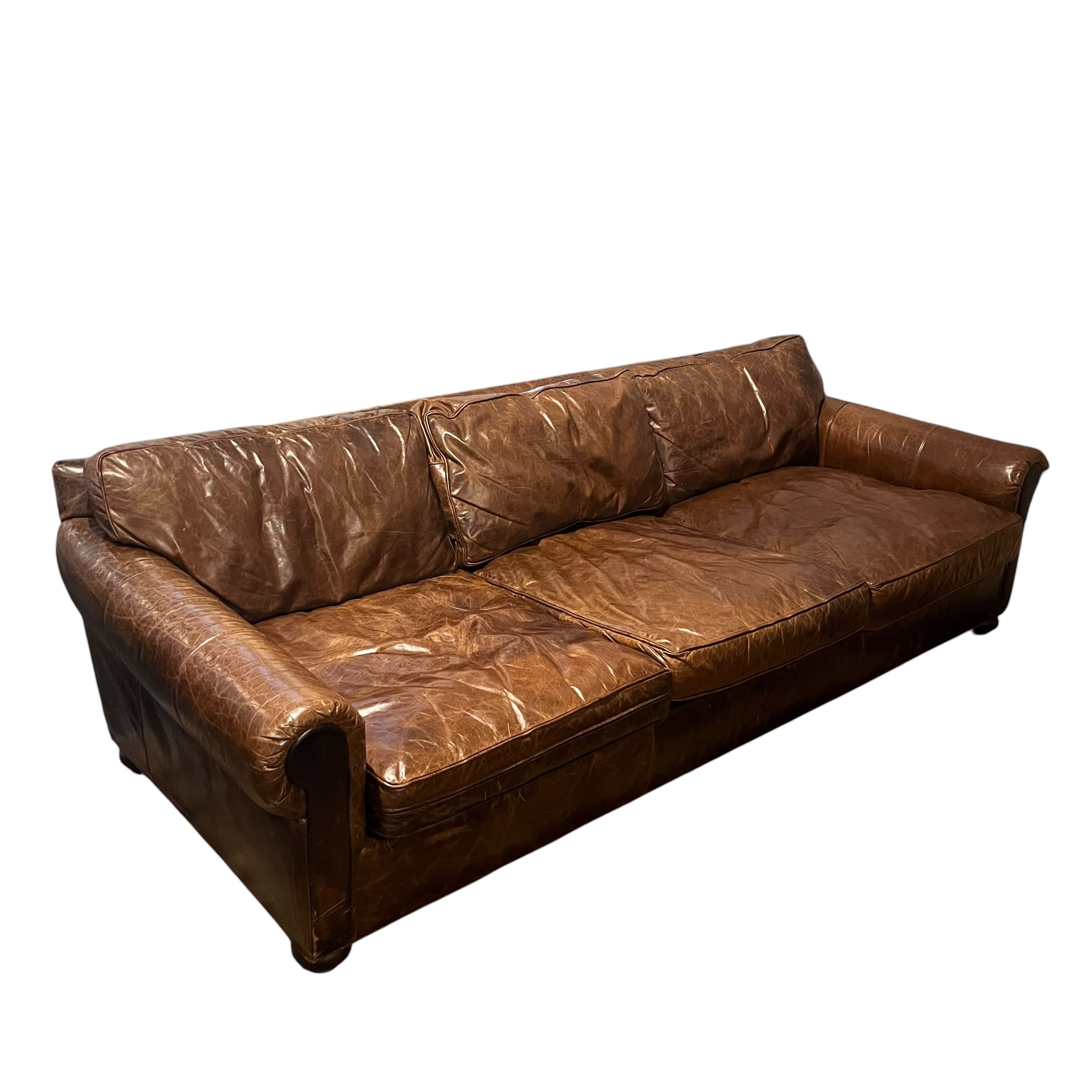 RH 'Lancaster' Leather Sofa - Coast Consignment - image 1