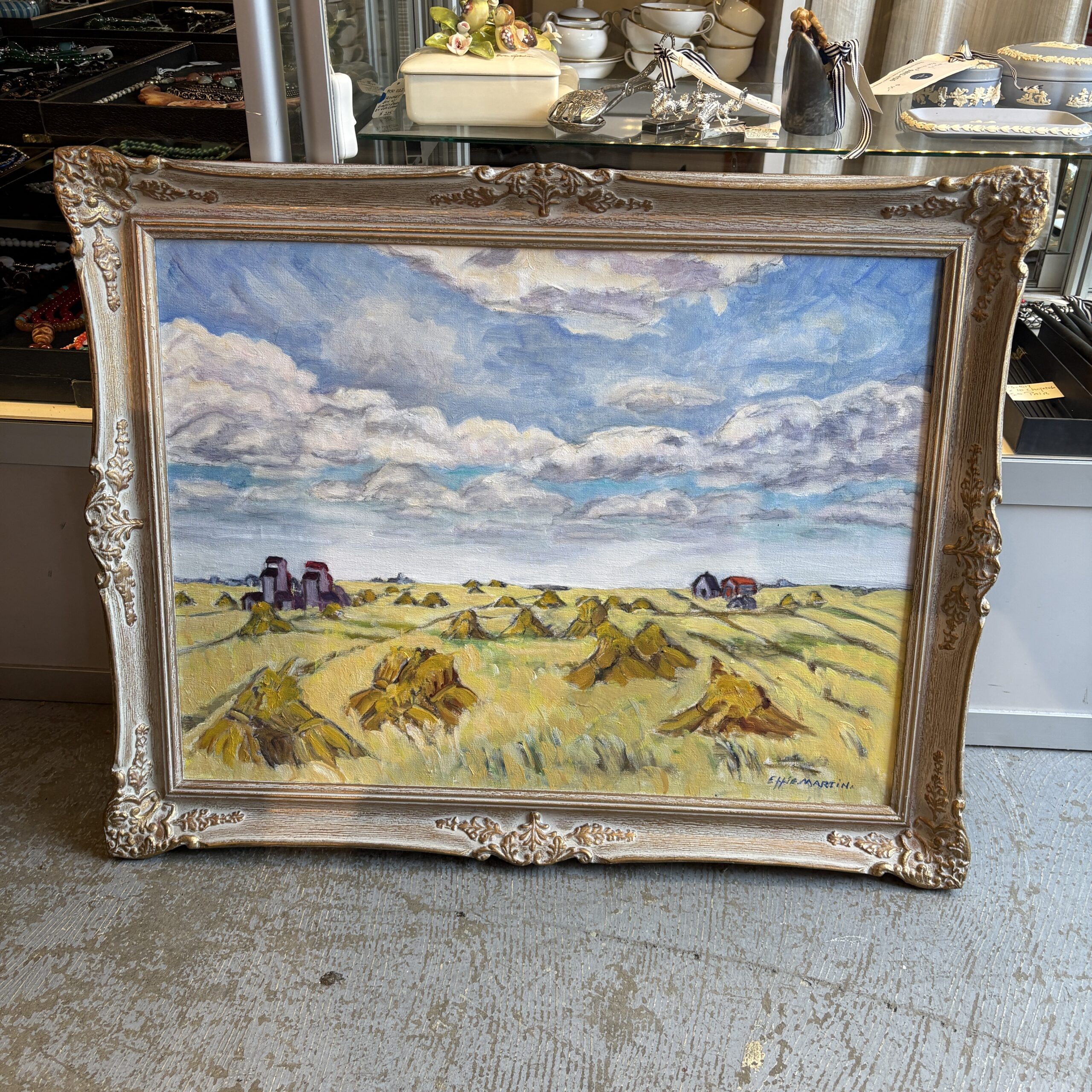 Effie Martin (1893-1977) "Hayfield" Original Artwork - Coast Consignment