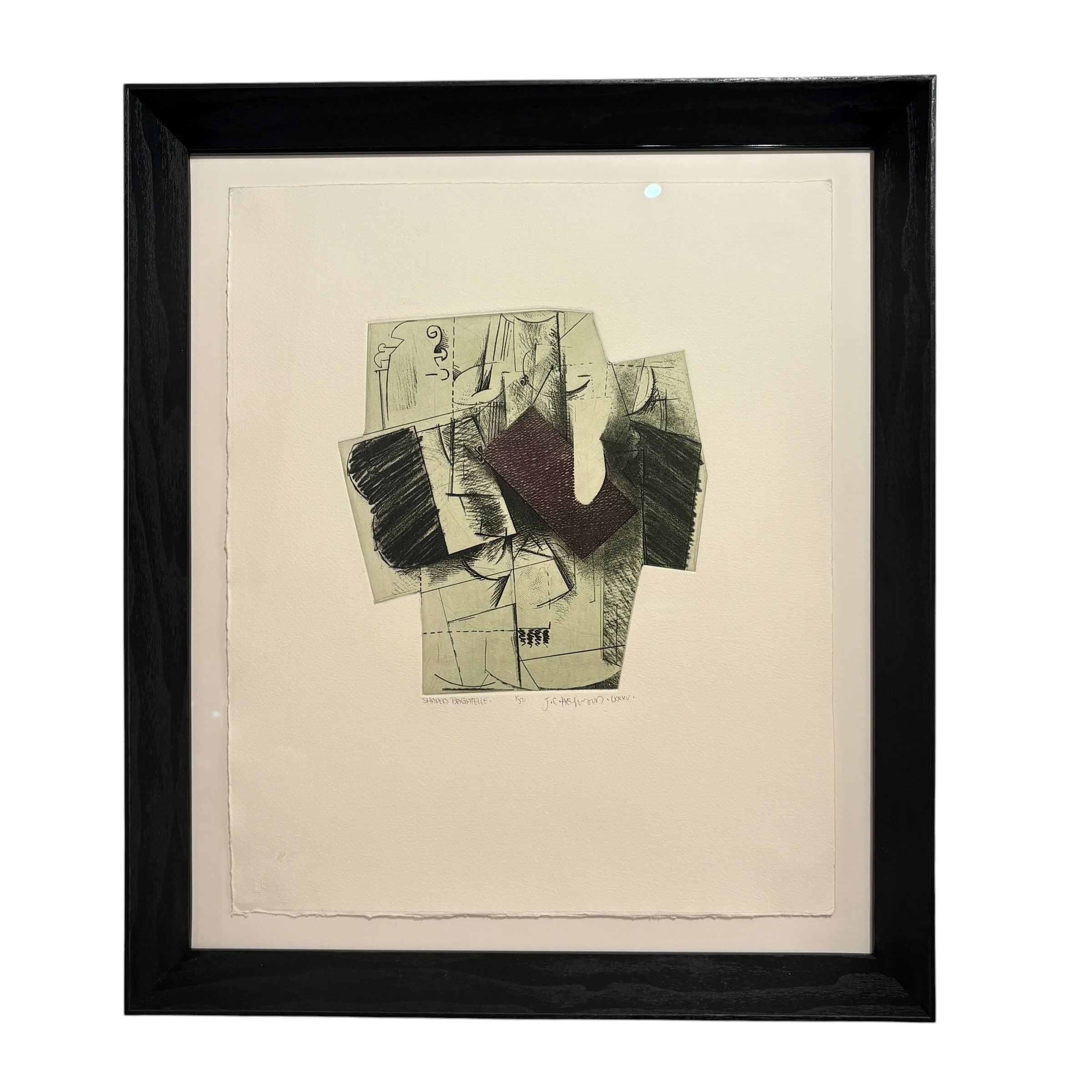J.C Heywood (1941-2022) "Shaped Bagatelle" Original Signed Etching - Coast Consignment - image 1