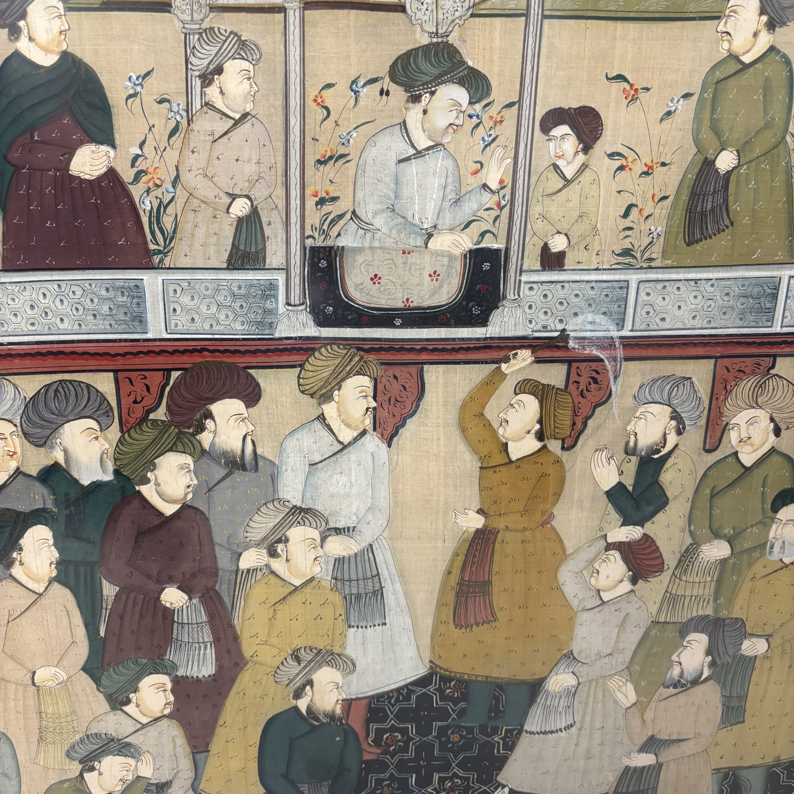 Large Gold Framed Print of Persian Court Scene - Coast Consignment