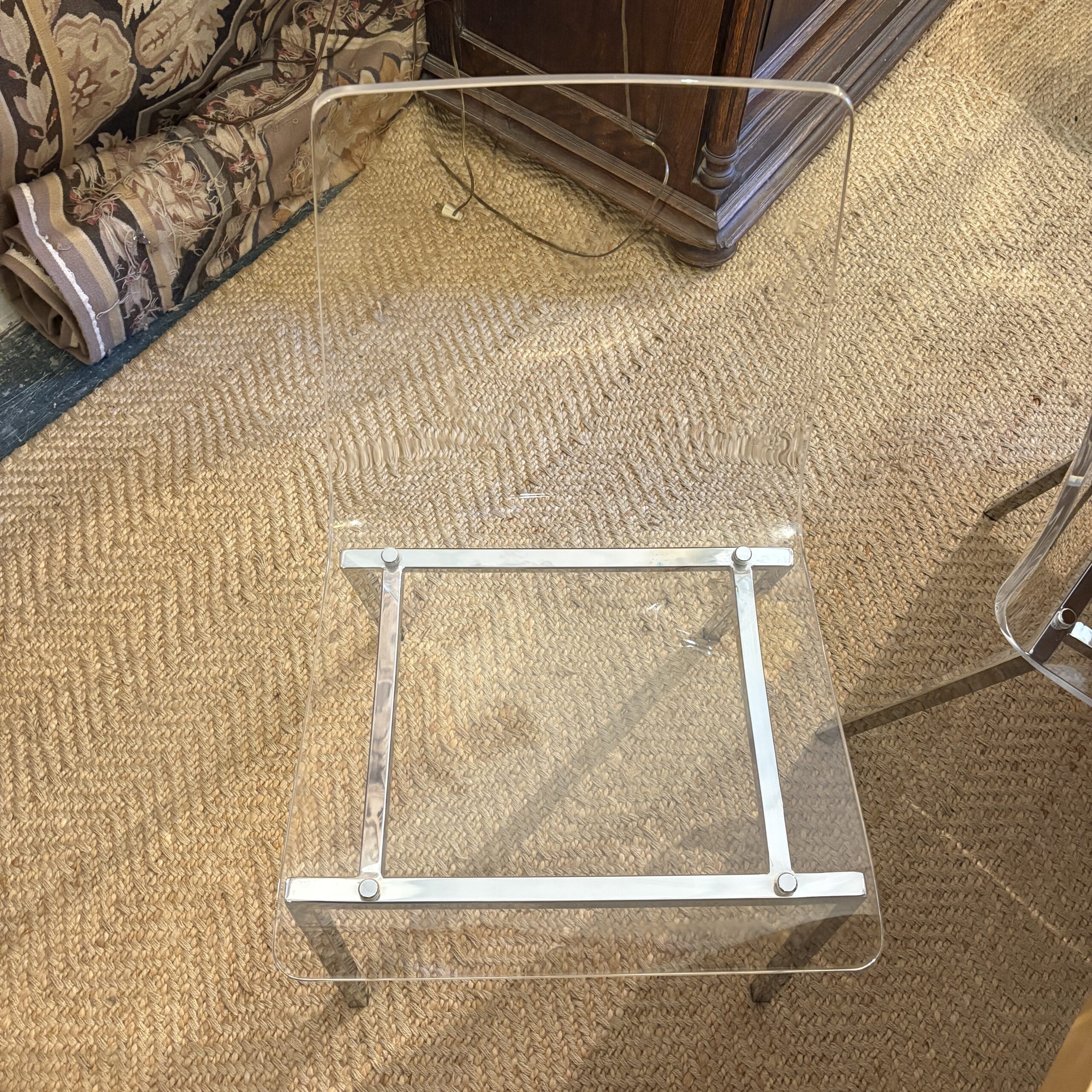 Set of 5 CB2 'Chiaro' Clear Acrylic Dining Chairs - Coast Consignment