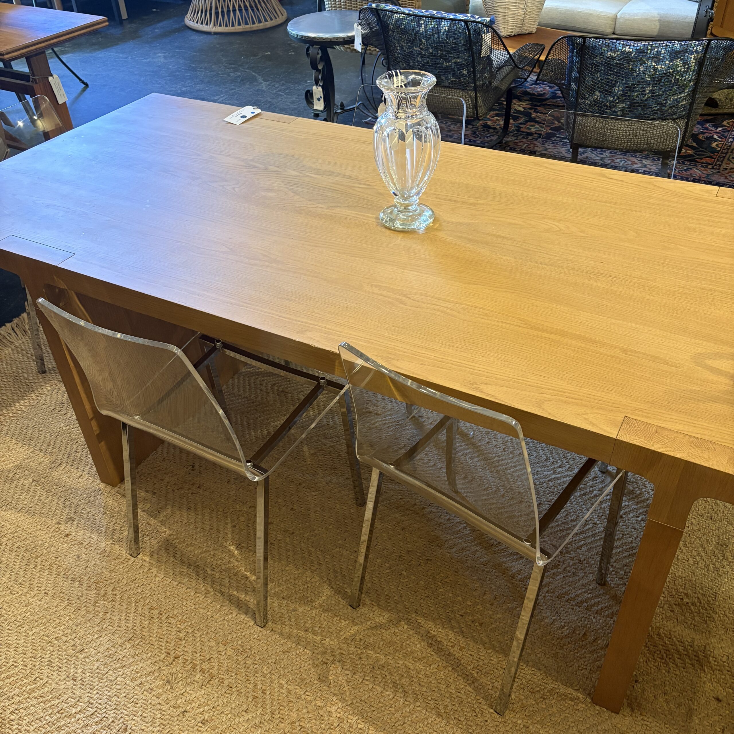 Set of 5 CB2 'Chiaro' Clear Acrylic Dining Chairs - Coast Consignment