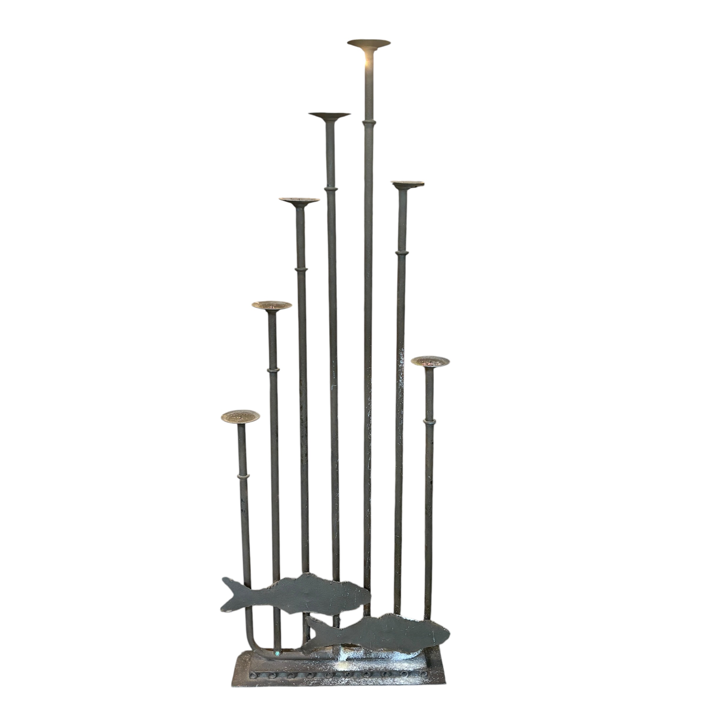 Vintage Hand Forged Iron Candle Holder - Coast Consignment - image 1