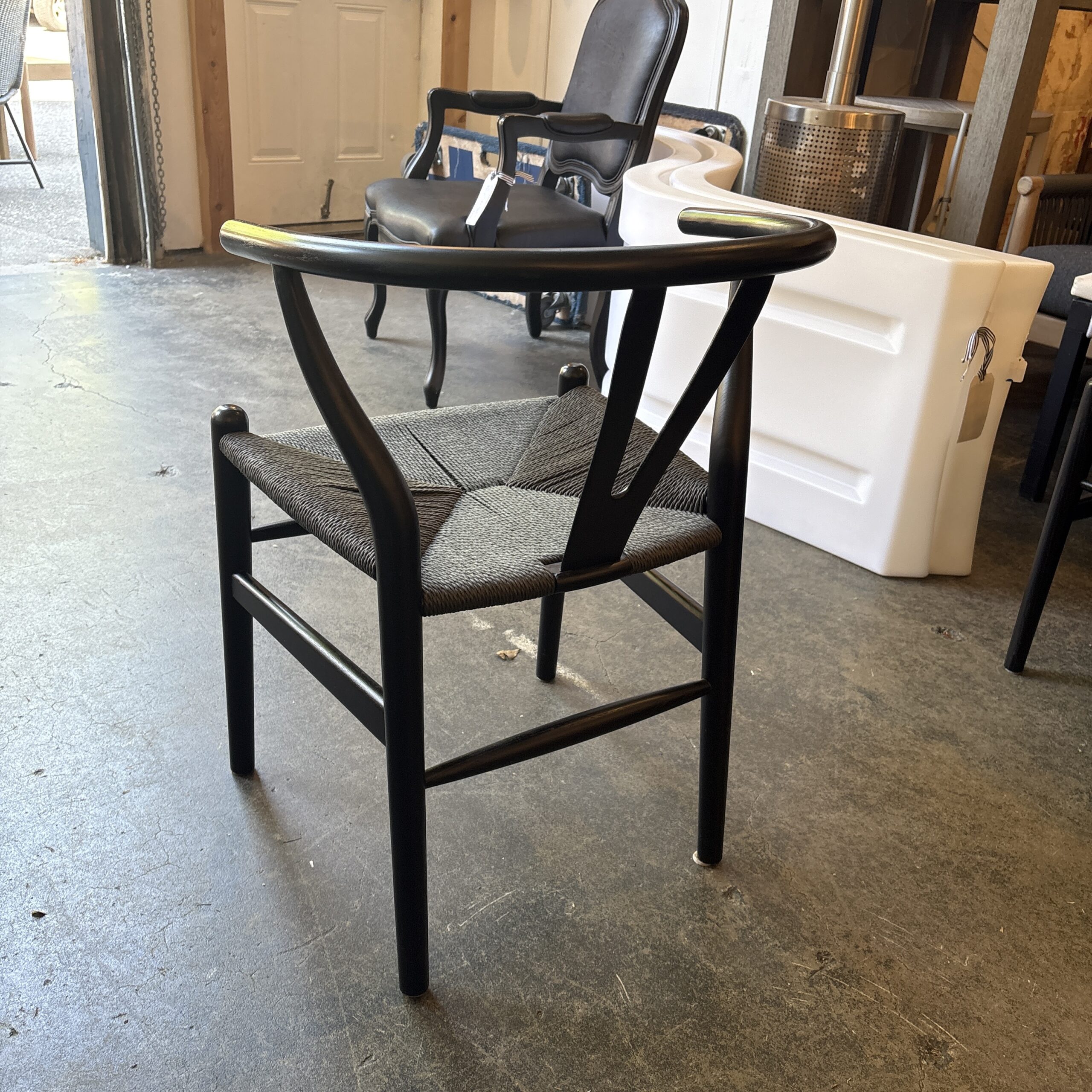 Set of 6 Rove Concepts Black Wishbone Chairs - Coast Consignment