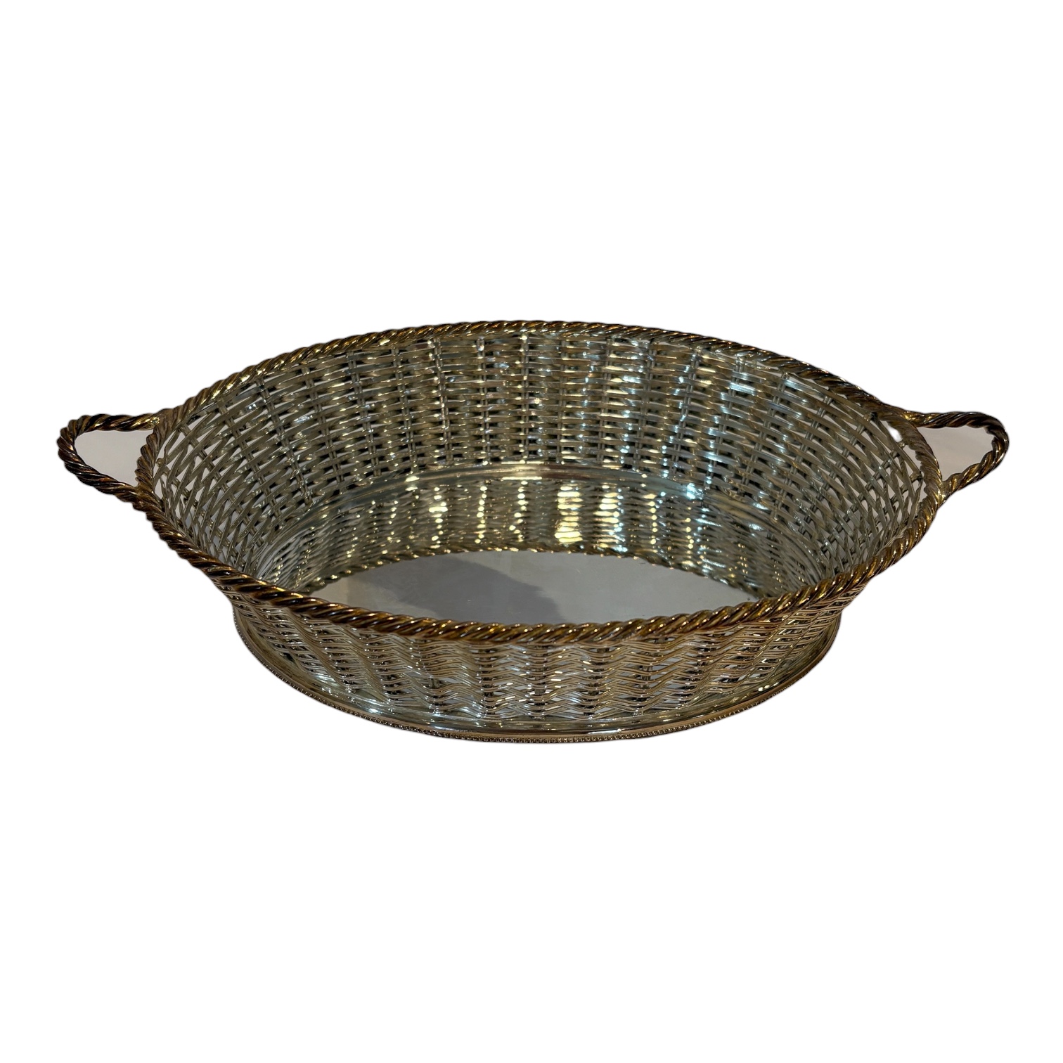 Walker &amp; Hall Silverplate Woven Bread Basket - Coast Consignment