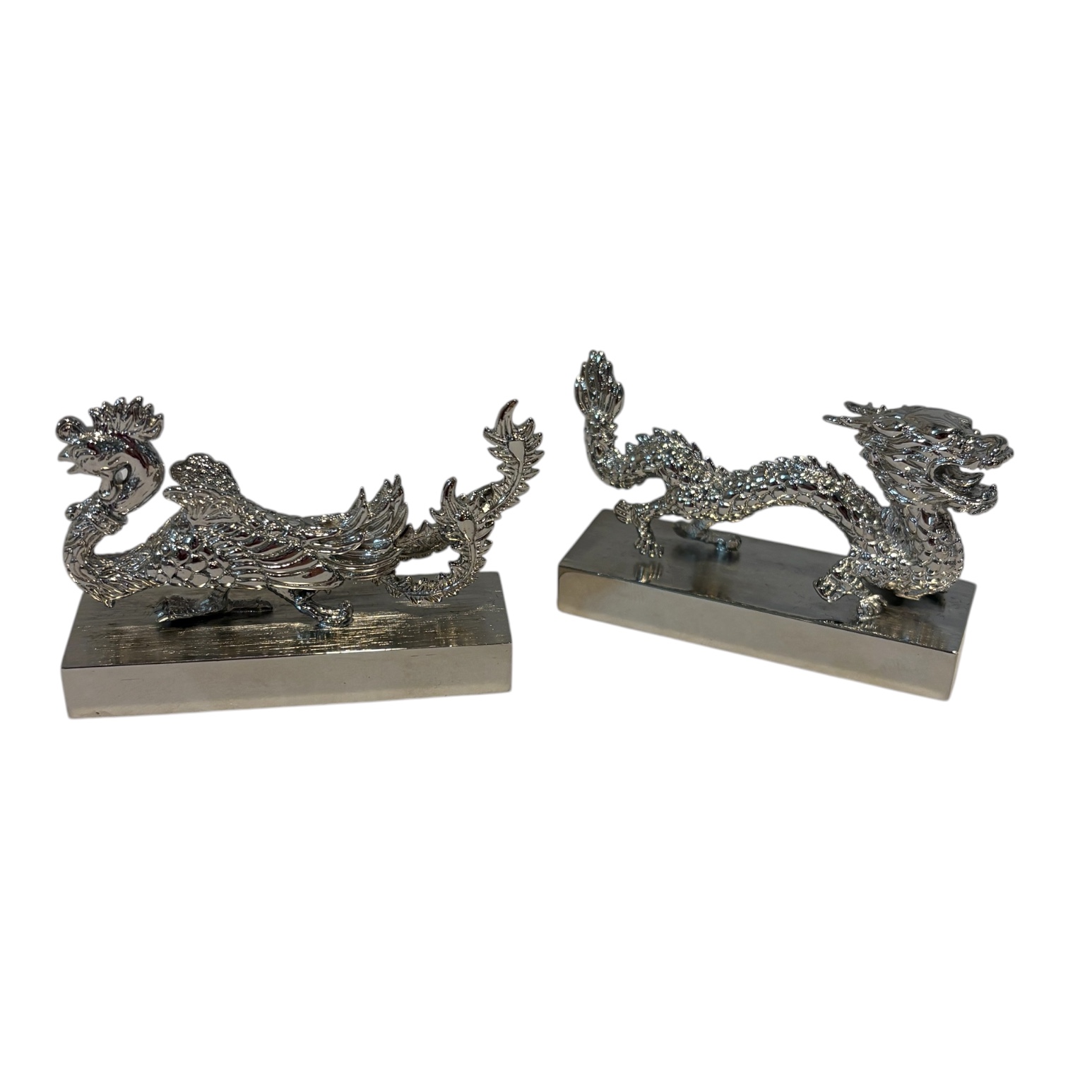 Pair of Shanghai Tang Dragon &amp; Phoenix Chopstick Stands - Coast Consignment