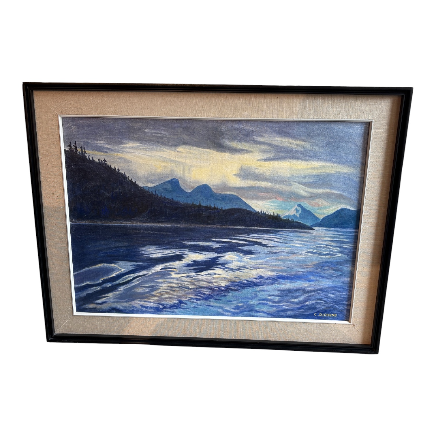 Framed Landscape Signed by C. Dickens - Coast Consignment