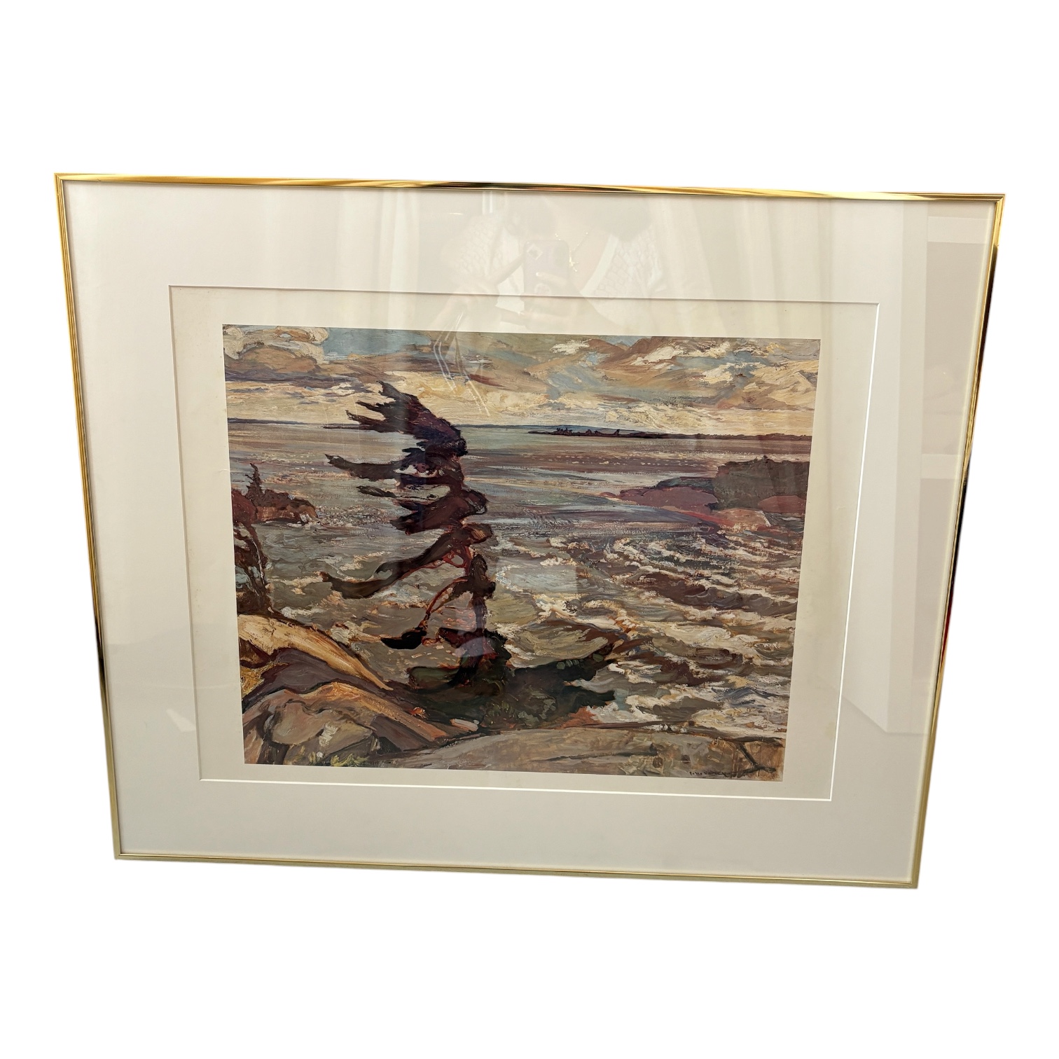 Framed Print of Winter Storm by Frederick Varley - Coast Consignment
