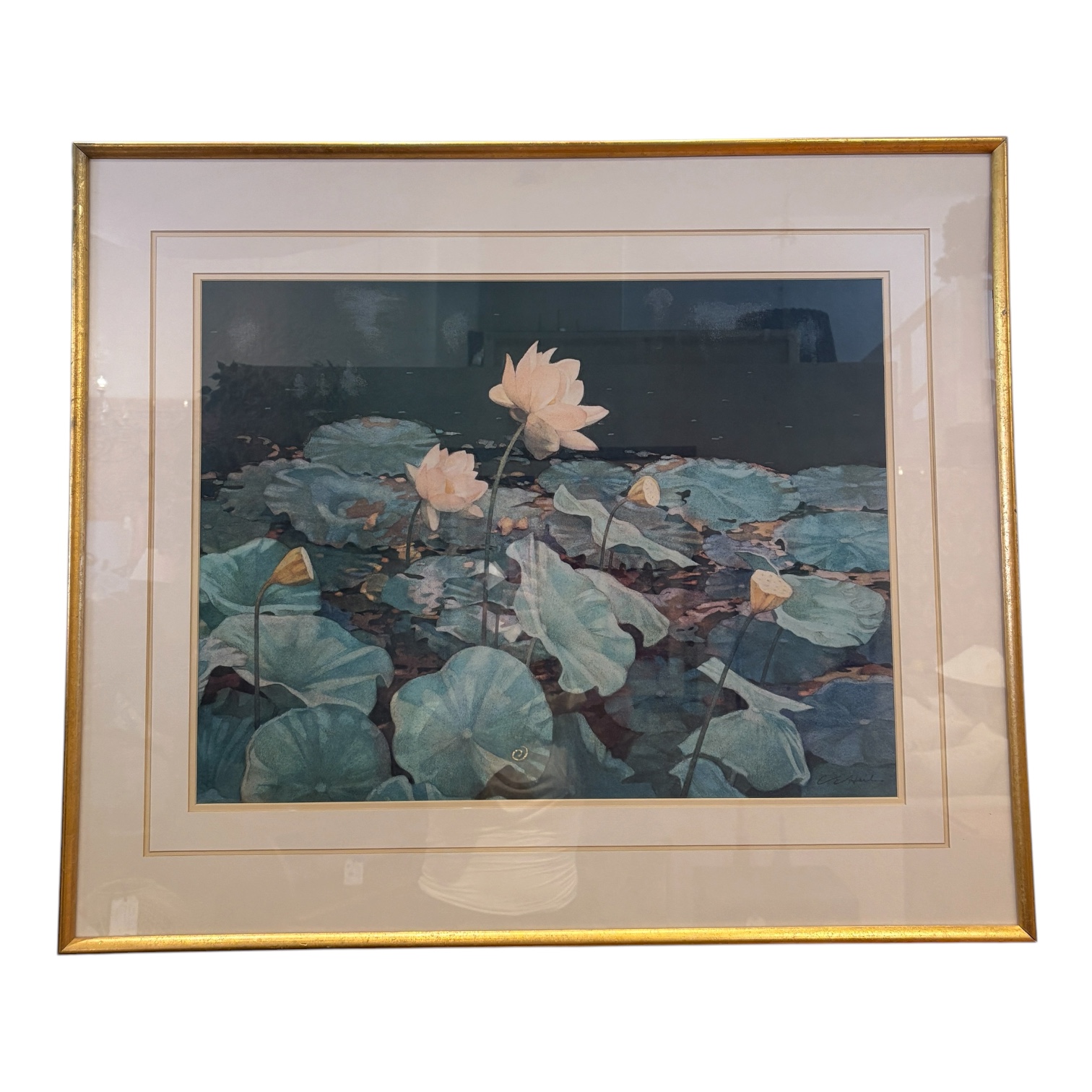 Charles Emile Heil (1870-1950) "Lotus" Print - Coast Consignment - image 1