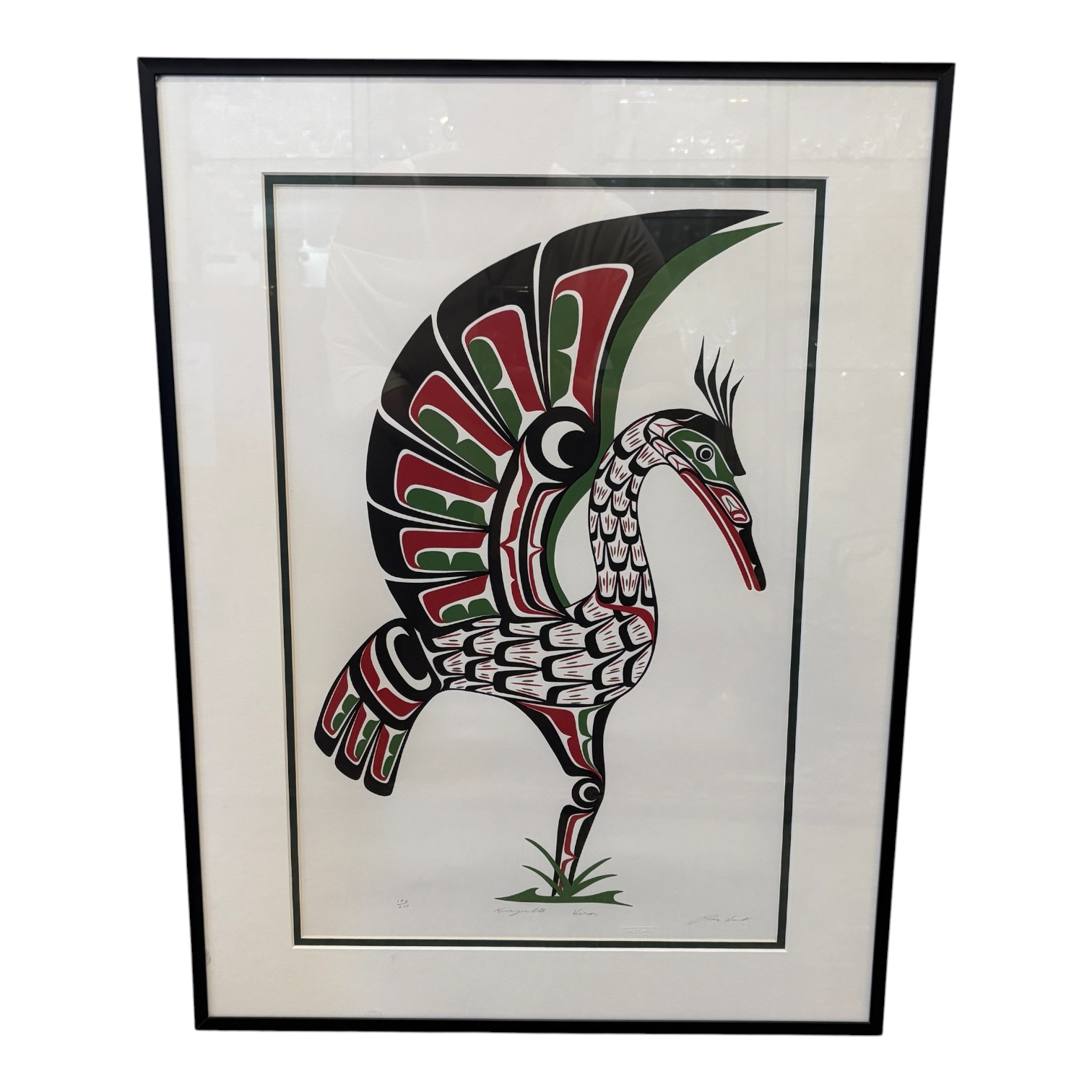 Chief Henry Speck (1908-1971) "Heron" Silkscreen Print - Coast Consignment