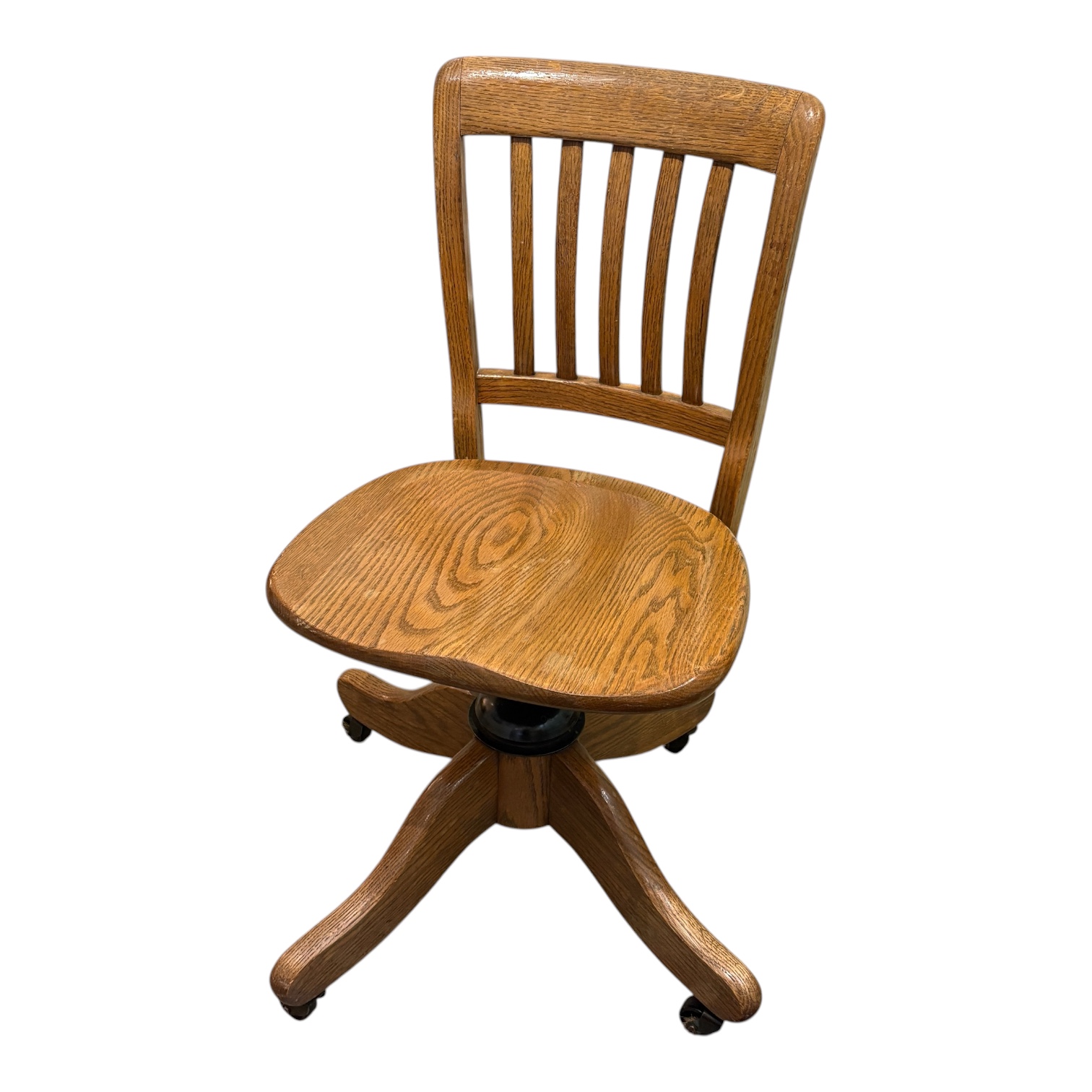 Antique Oak Office Chair - Coast Consignment