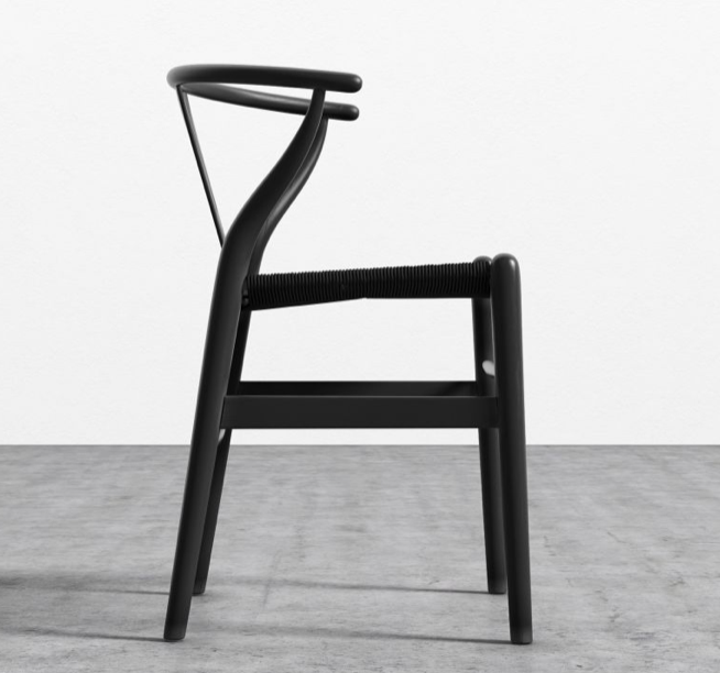 Set of 6 Rove Concepts Black Wishbone Chairs - Coast Consignment