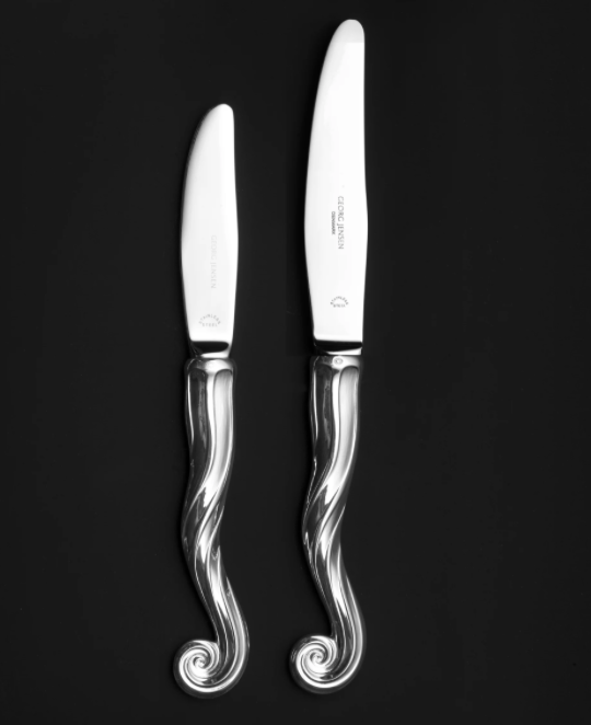 Georg Jensen for Arje Griegst Sterling 'Spira' Flatware Set for 8+ - Coast Consignment