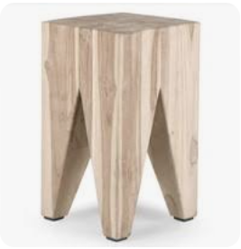 Natural Teak Stool - Coast Consignment