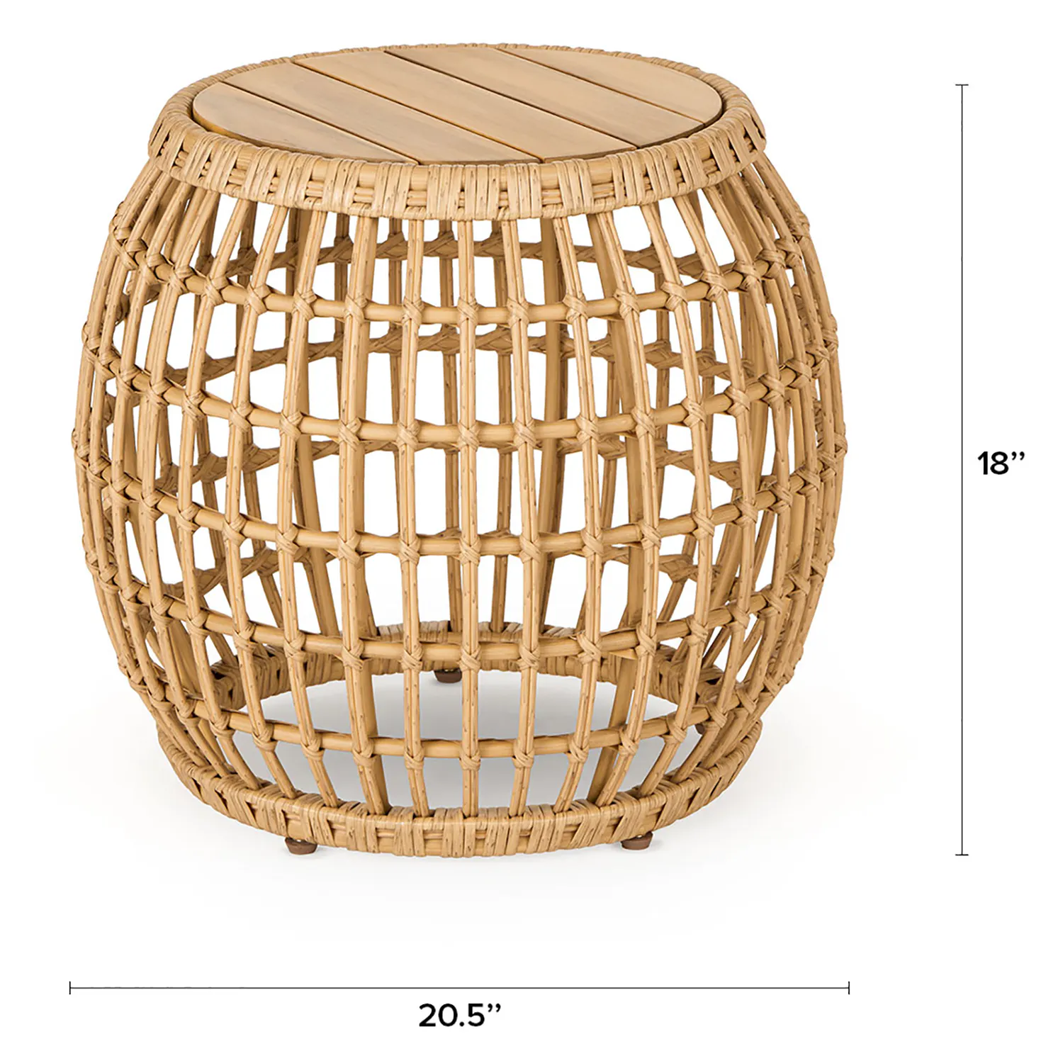 Wicker Outdoor Side Table - Coast Consignment