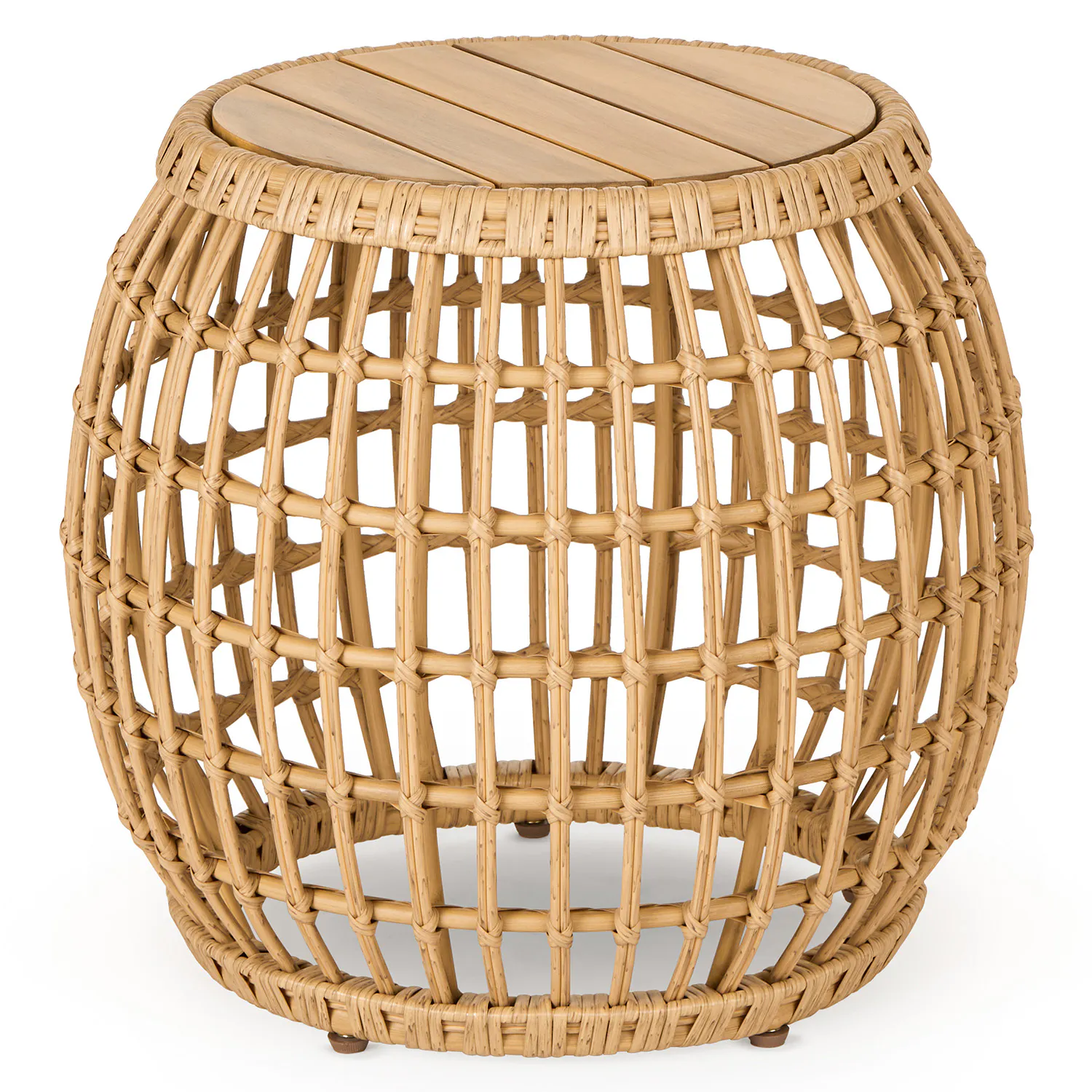 Wicker Outdoor Side Table - Coast Consignment