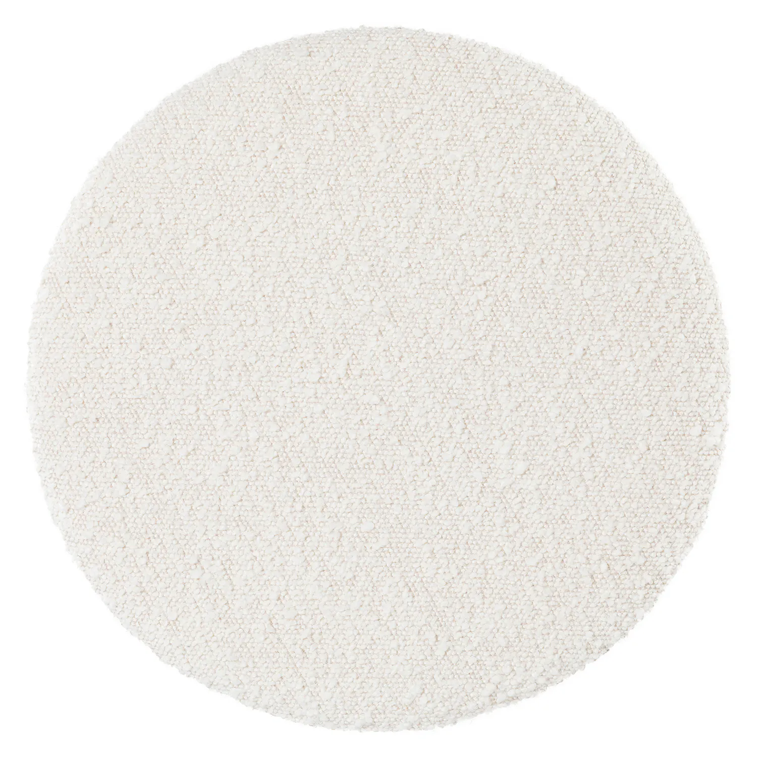 Ivory Bouclé Ottoman - Coast Consignment