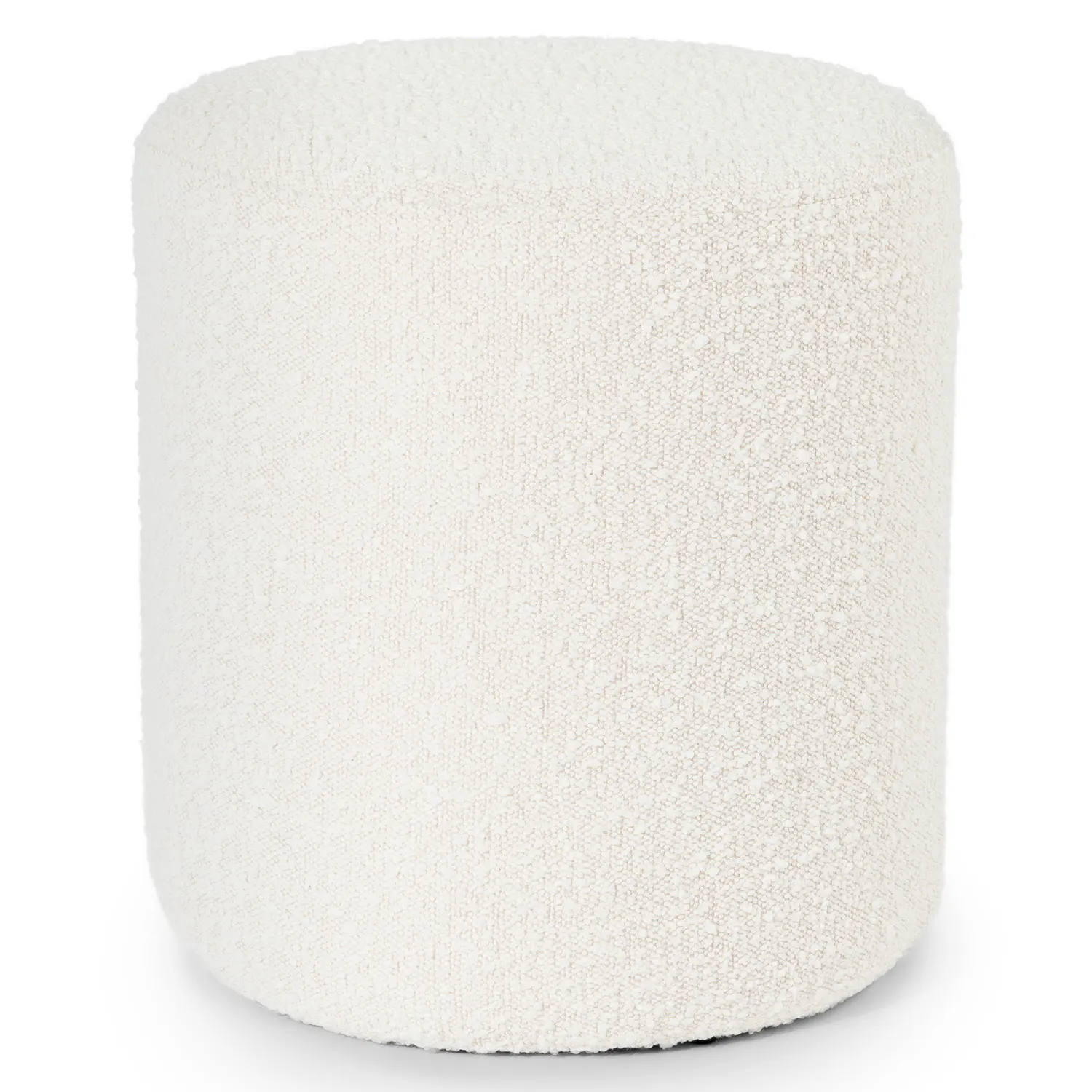 Ivory Bouclé Ottoman - Coast Consignment - image 1
